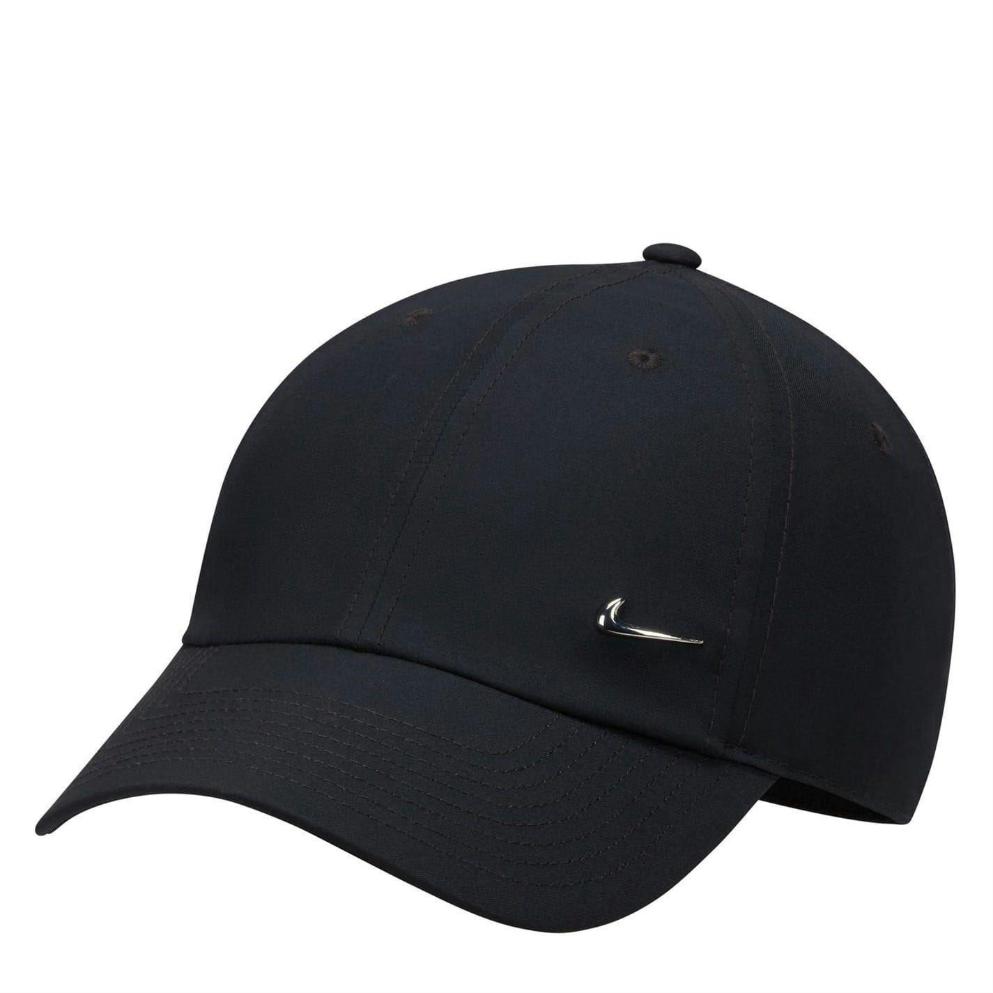 Nike Black Swoosh Polyester Baseball Cap - One Size - 100% Polyester