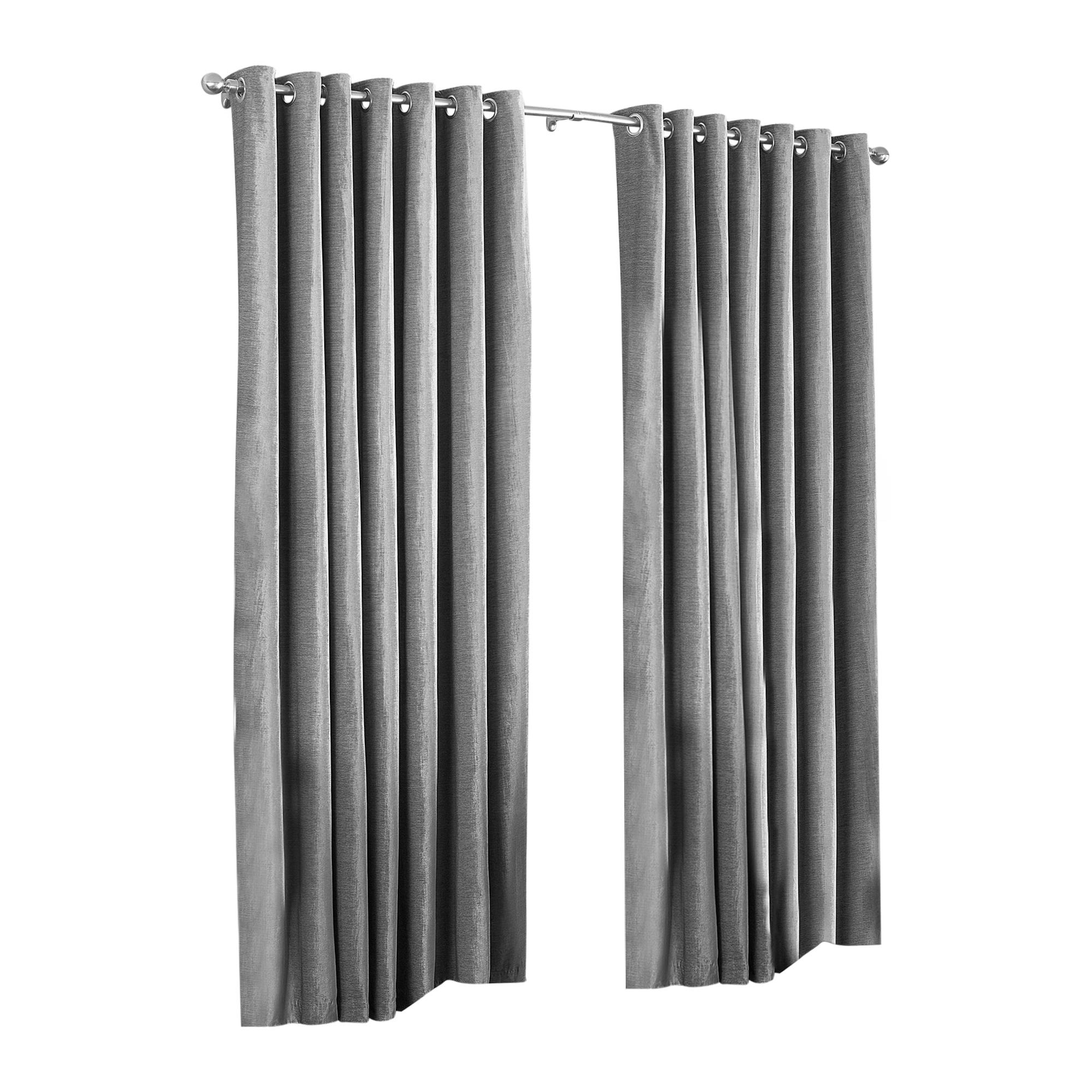 Riva Home Silver Wellesley Ringtop Curtains - 66X72 (168X183cm) - 100% Polyester