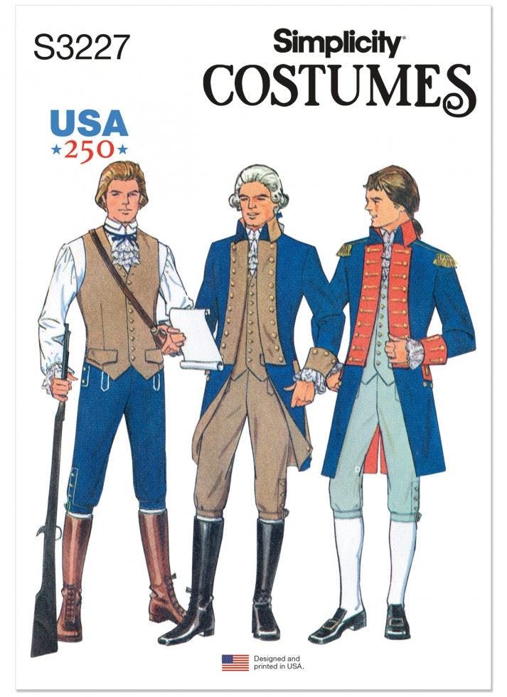 Simplicity Men's Sewing Pattern 3227, Costumes For Aa (34-36-38-40-42) - Intermediate - Aa (34-36-38-40-42)