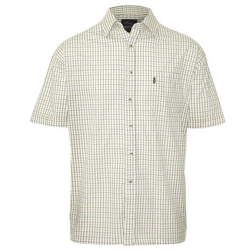 Coolandnew Men's Green Champion Short Sleeve Tattersall Shirt - 5XL