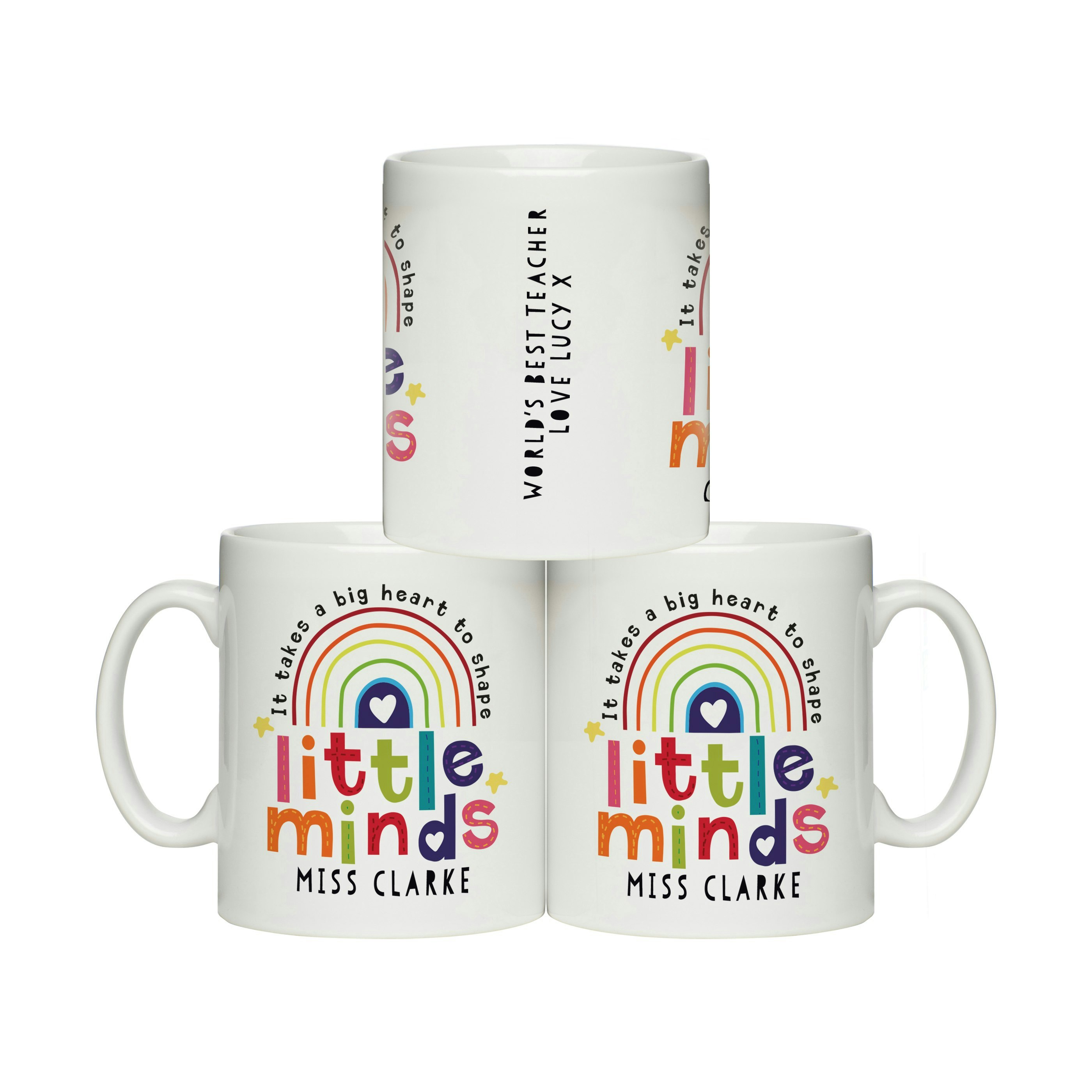 Rackhams Personalised Shape Little Minds Teacher Mug