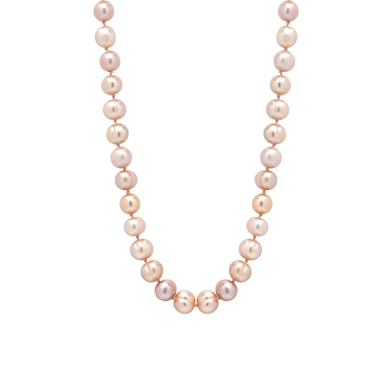 Spero London Purple Natural Freshwater Real Pearl Strand Necklace