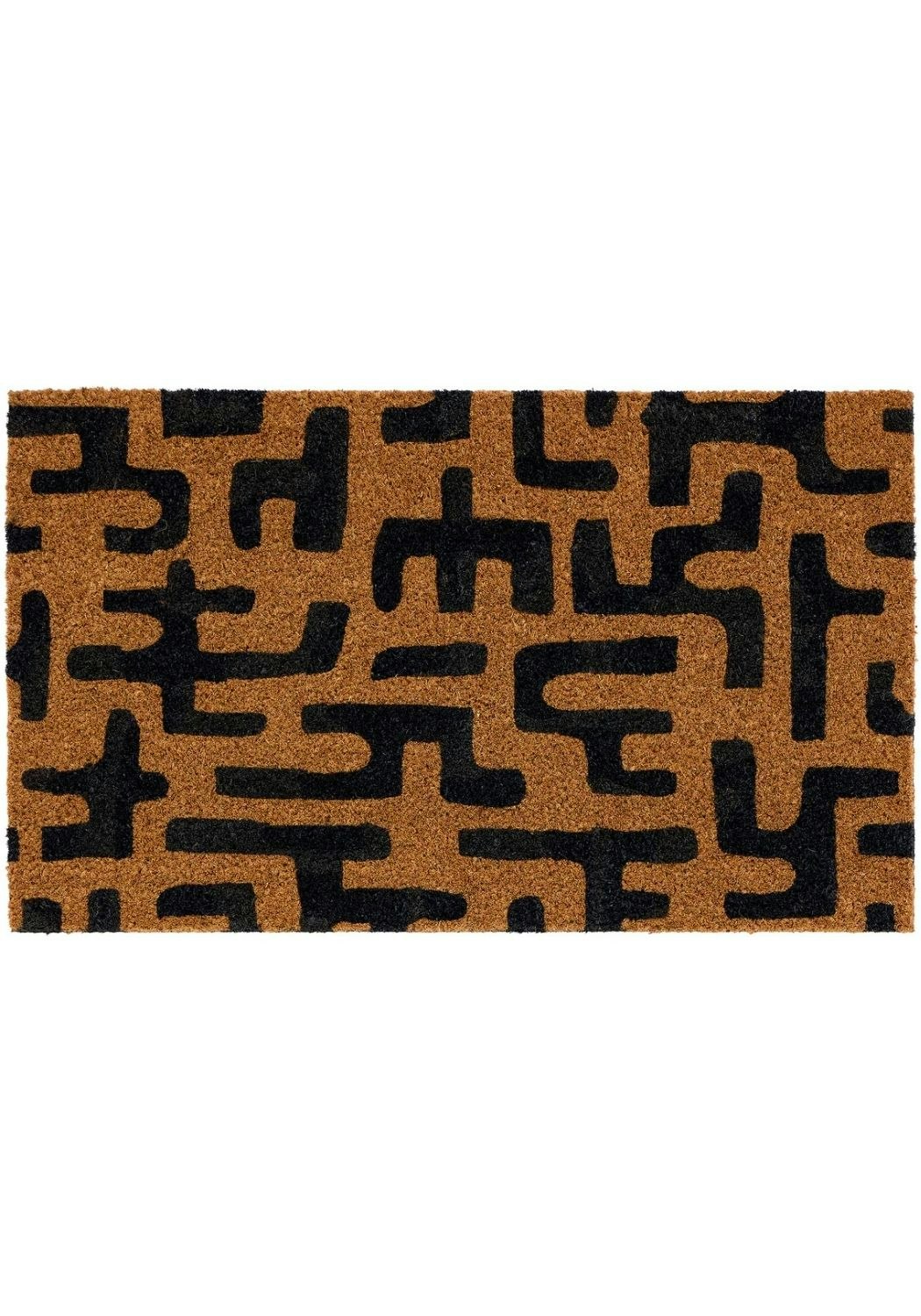 Rackhams Eco-Friendly Abstract Coir Doormat - 45X75 Cm