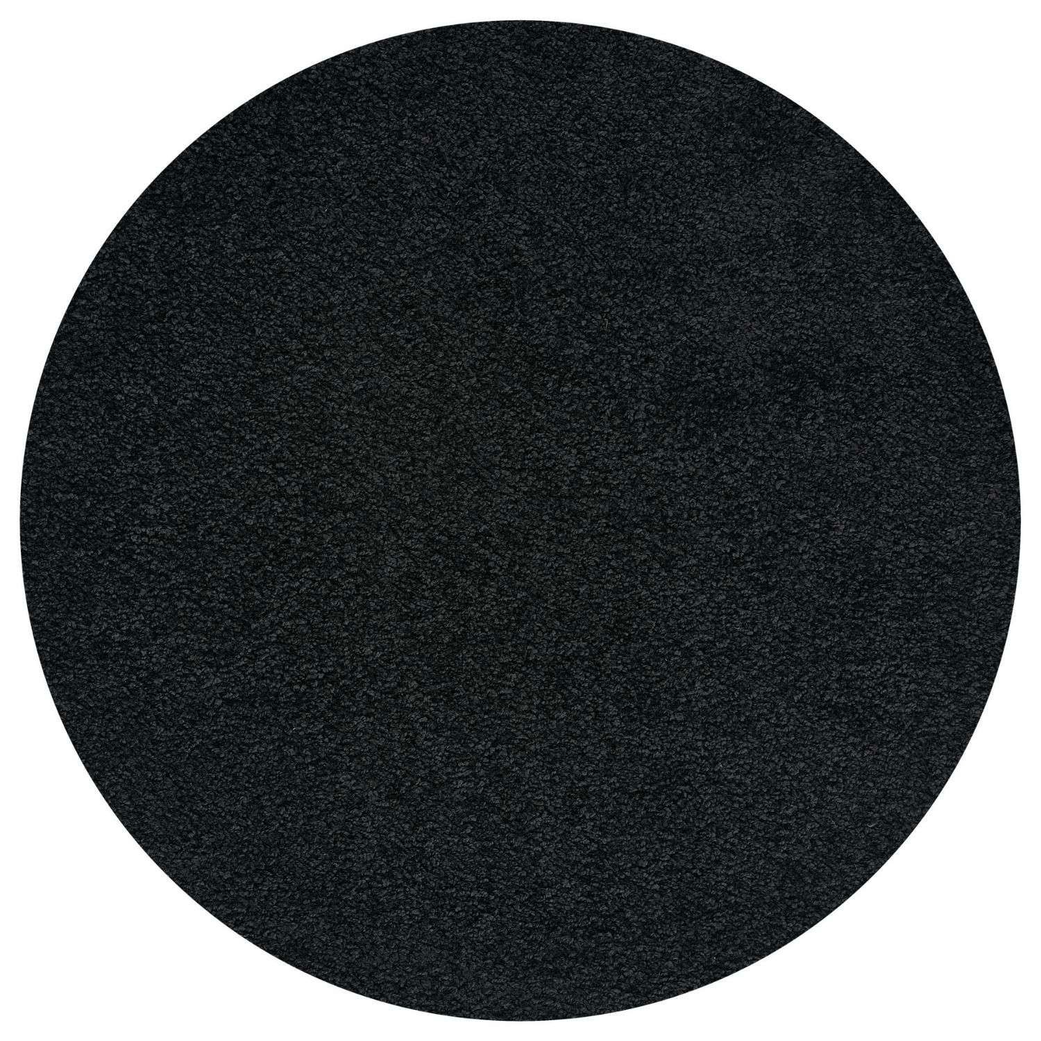 The Rugs Black Myshaggy Solid Rug - Ø 120 Cm