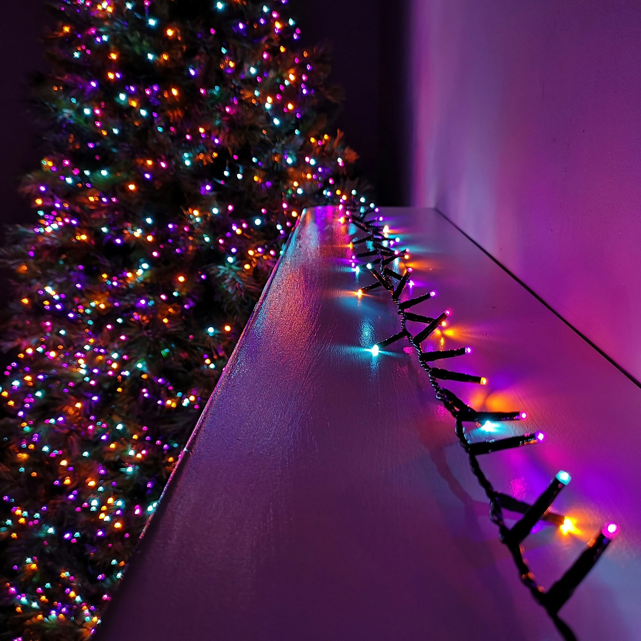 Rackhams Green 6M 240 Led Treebrights Multi-Action Christmas String Lights With Timer In Rainbow
