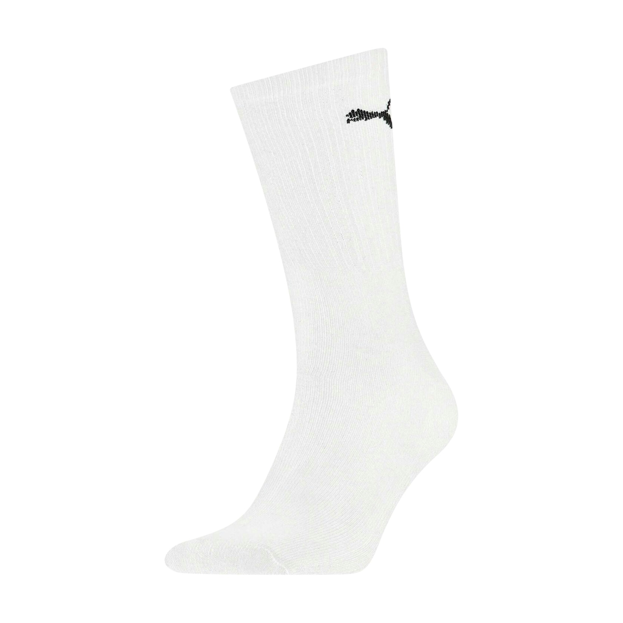 Puma Unisex White Adult Crew Sports Socks (Pack Of 3) - Size 9