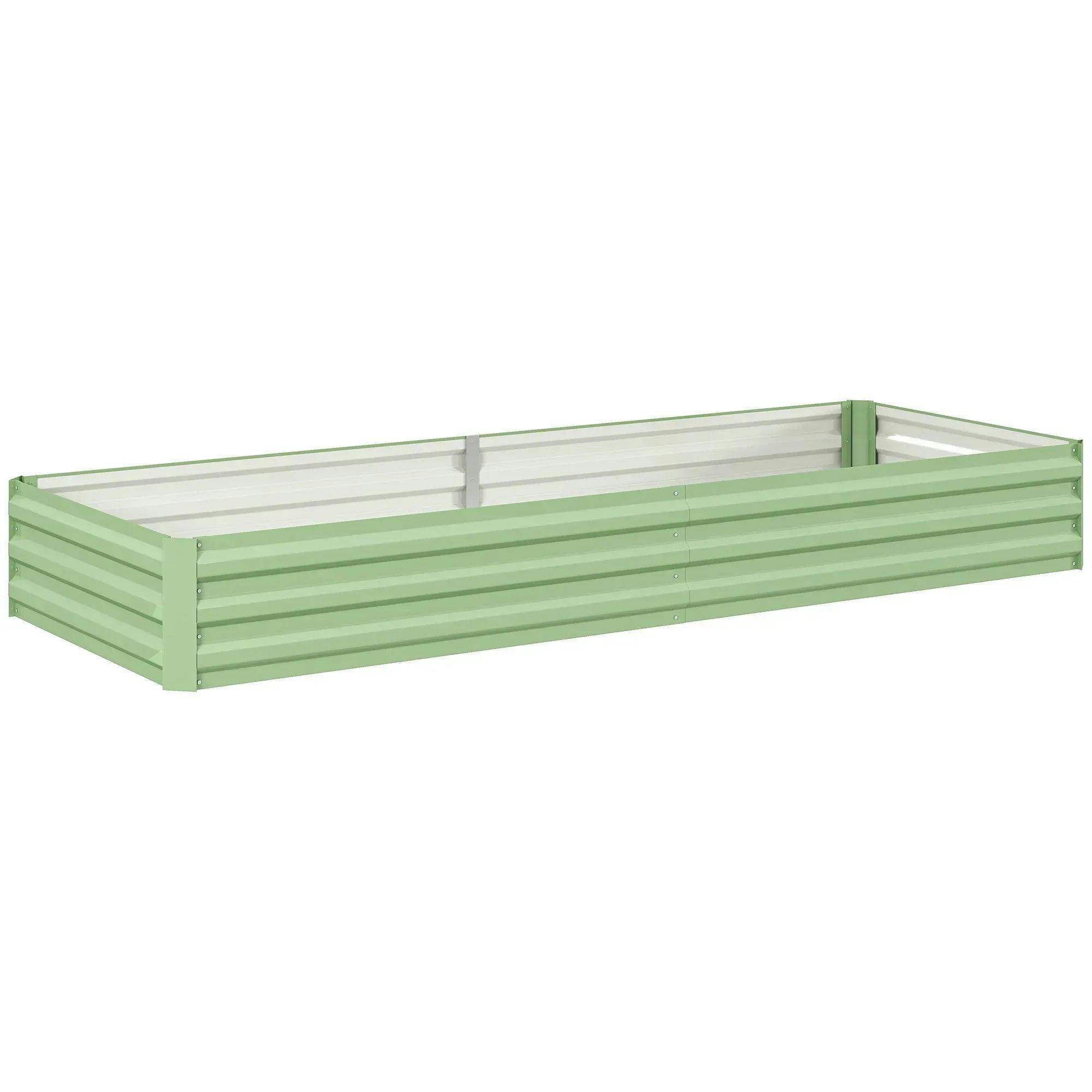 Bobobiy Green/Light Metal Raised Garden Bed Planter Box Outdoor Planters For Growing Flowers, Herbs, - Image 5