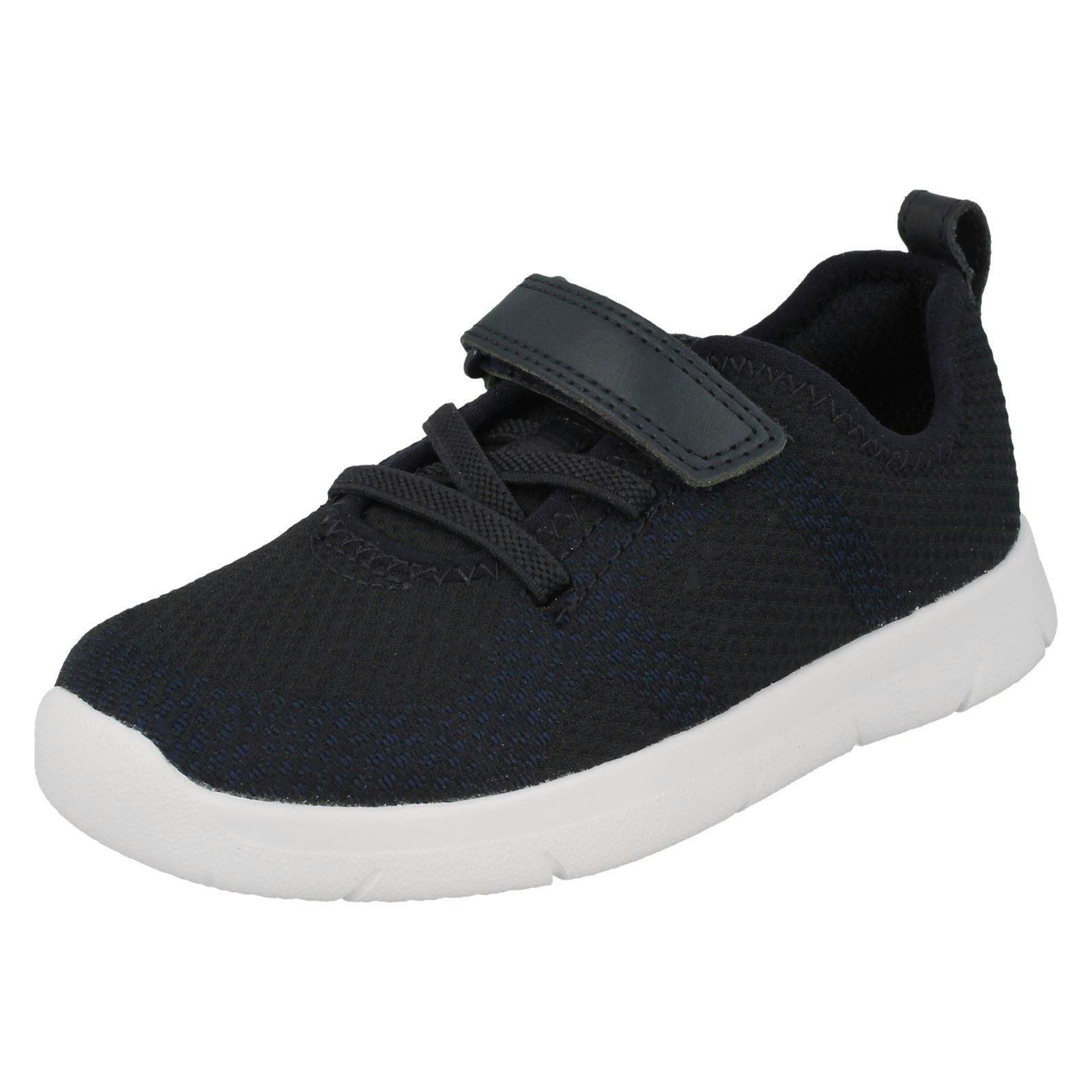 Clarks Unisex Kids Childrens Girls Boys Casual Trainers Ath Flux - Navy - Uk 5 Infant - F