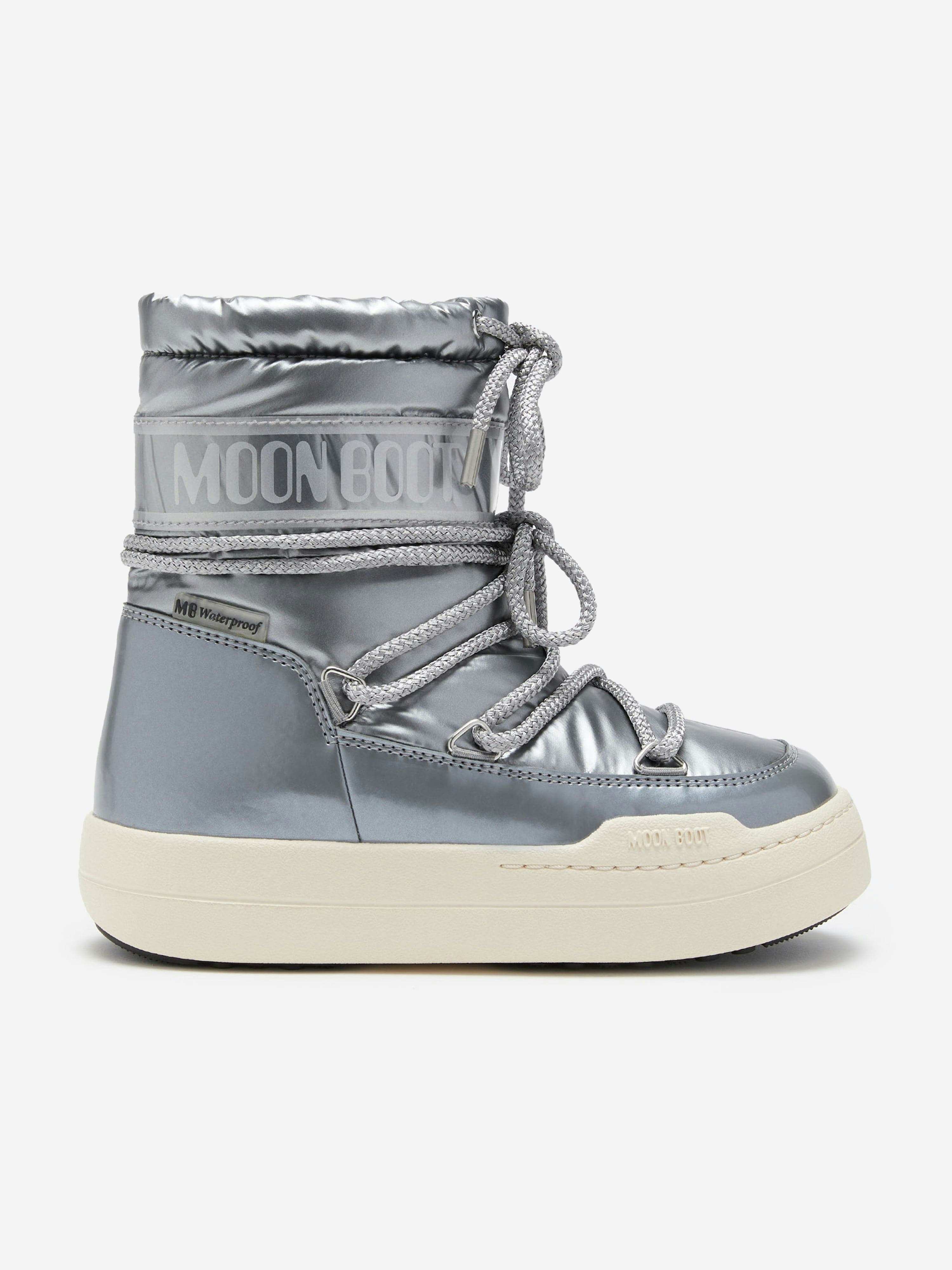 Moon Boot Boys Silver Kids Jr Park Boots In - Eu 29 Uk 11