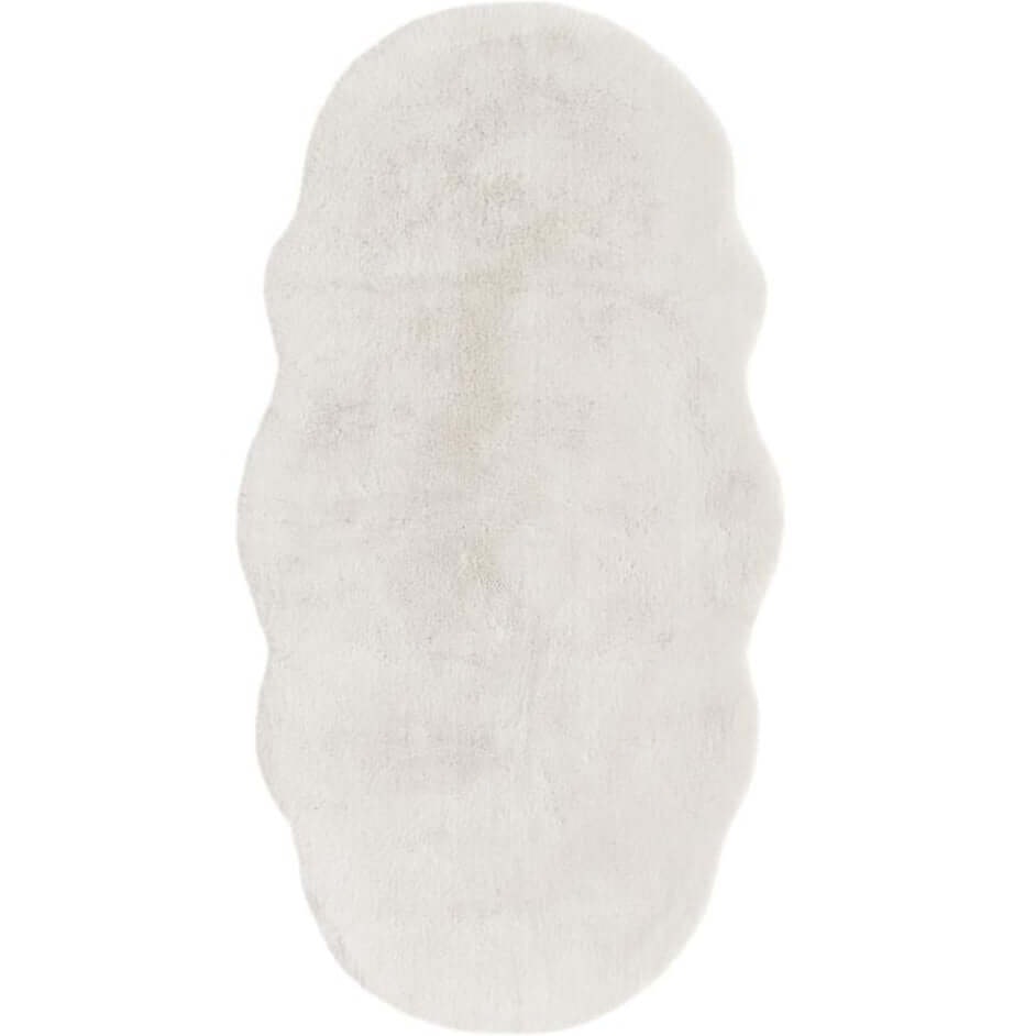 The Rugs White Luxury Faux Fur Rug - 70X140 Cm
