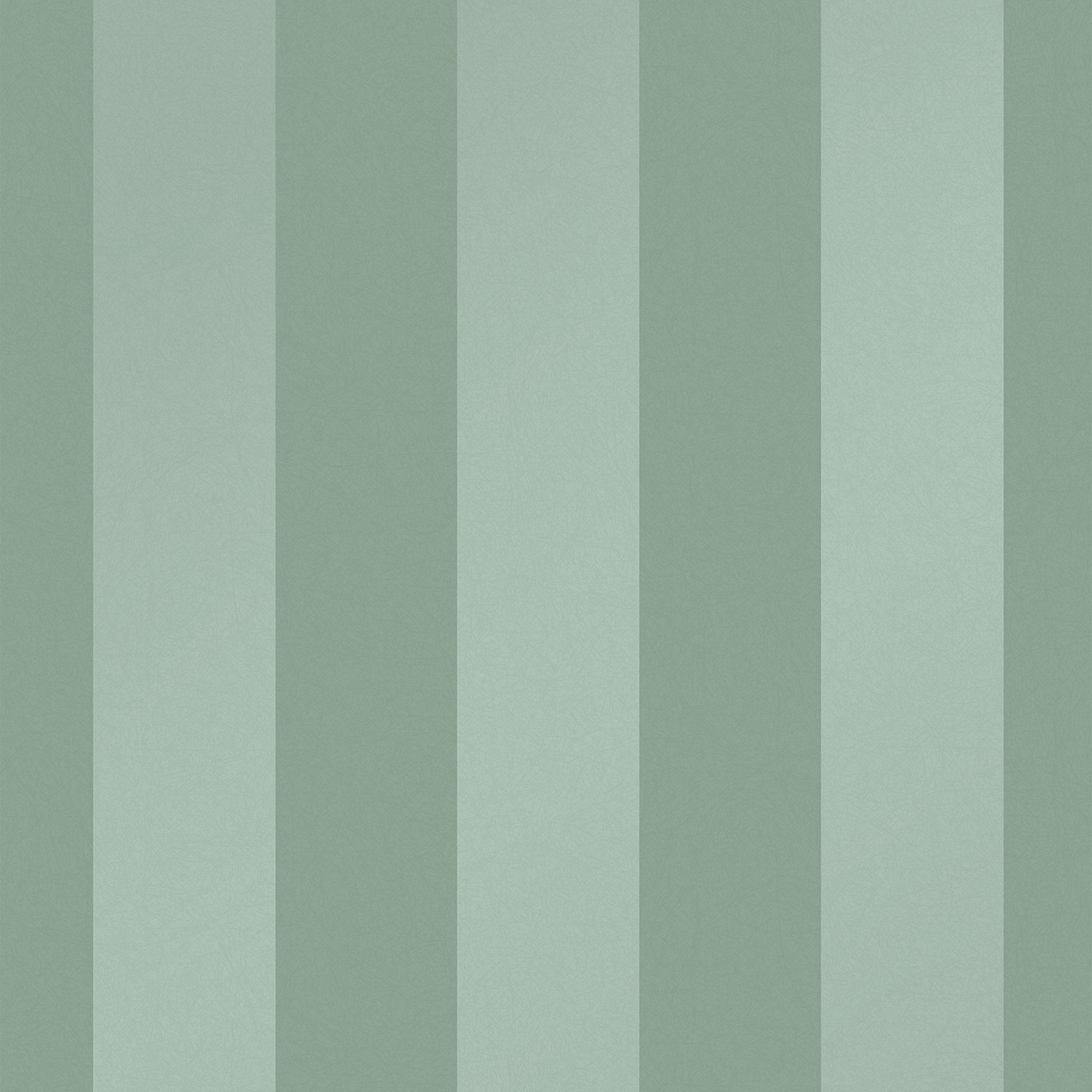 Rackhams Green Lille Stripe Pearlescent Wallpaper - Jade - 10M