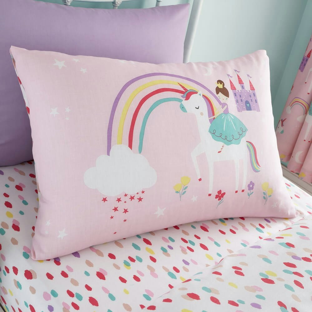 Rackhams Castle Unicorn Pillowcases (Pair) - Standard