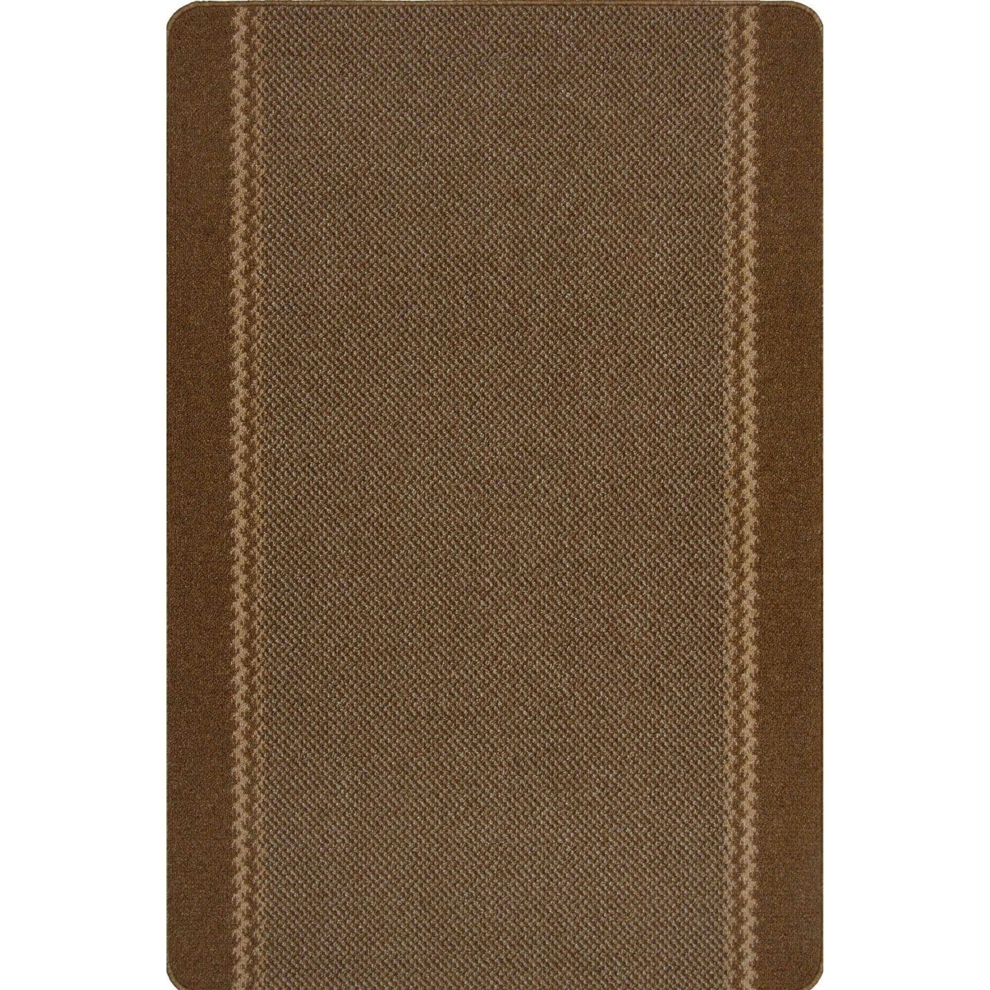 Rackhams Brown Washable Bordered Rug | 116Br - 100X150 Cm