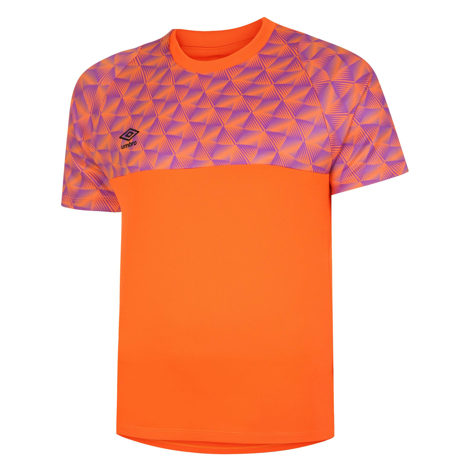Umbro Men's Orange/Purple Flux Goalkeeper Jersey - Shocking Cactus - L - Shocking Cactus - 100% Polyester