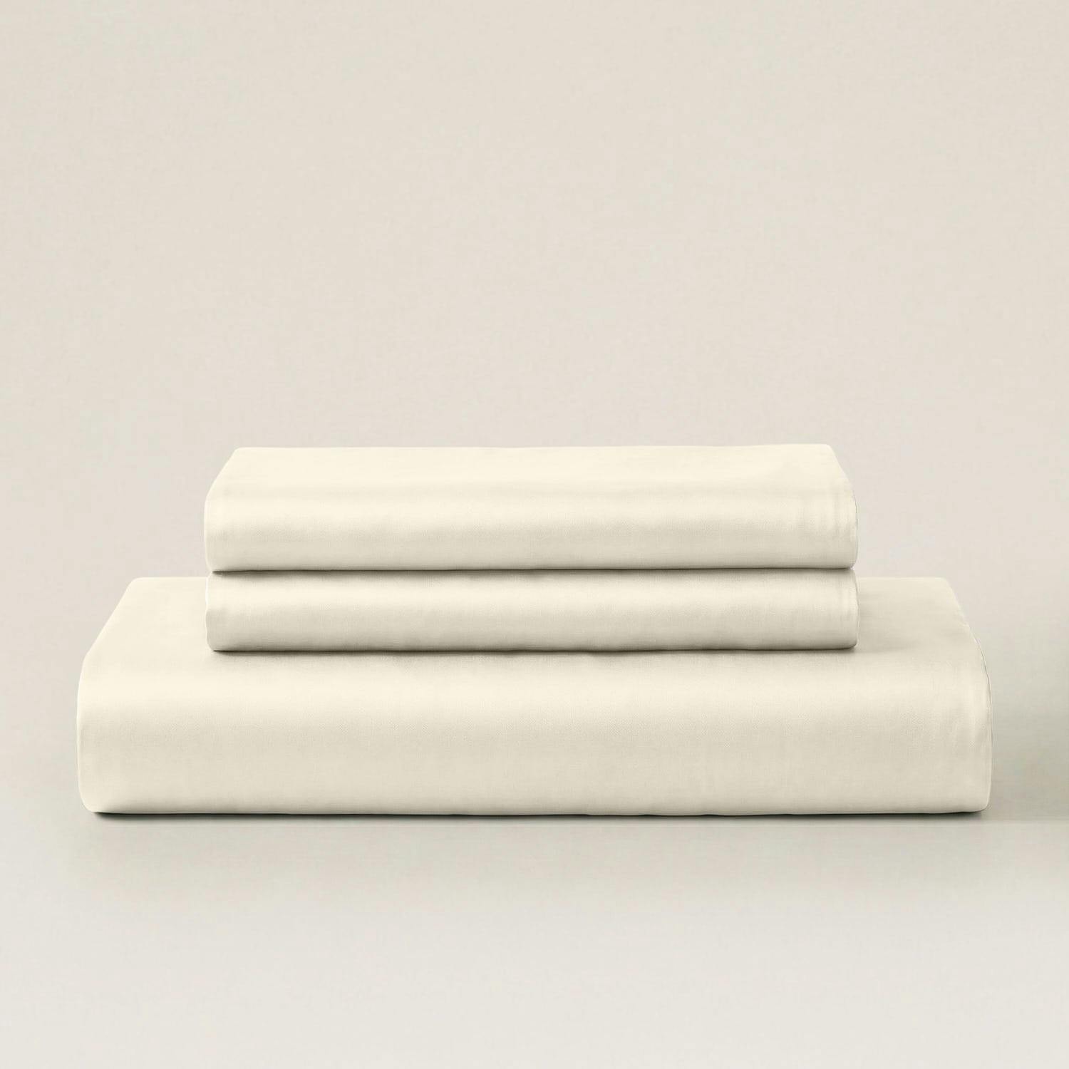 Bedable Cream Sateen Duvet Cover Set - King - King