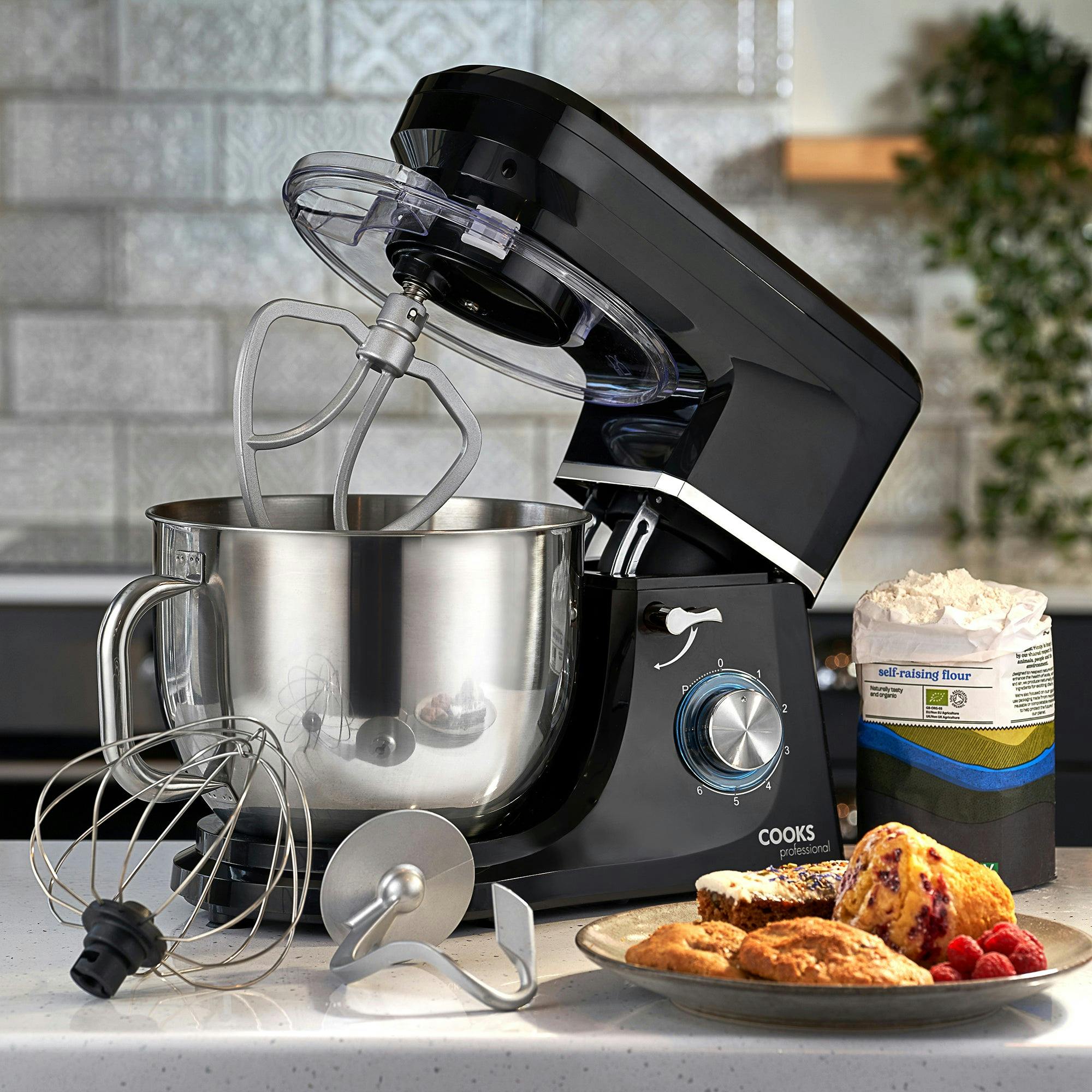 Cooks Professional 7L Stand Mixer | Black / Silver - Image 3