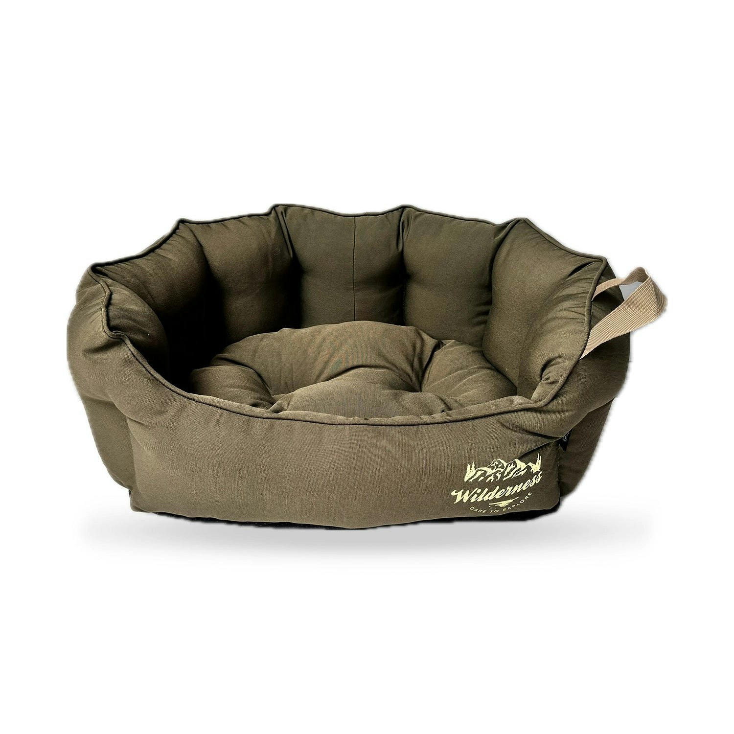 Snug And Cosy Pets Wilderness Snuggle Bed Olive - (L) 90 X 70 X 25Cm - Olive