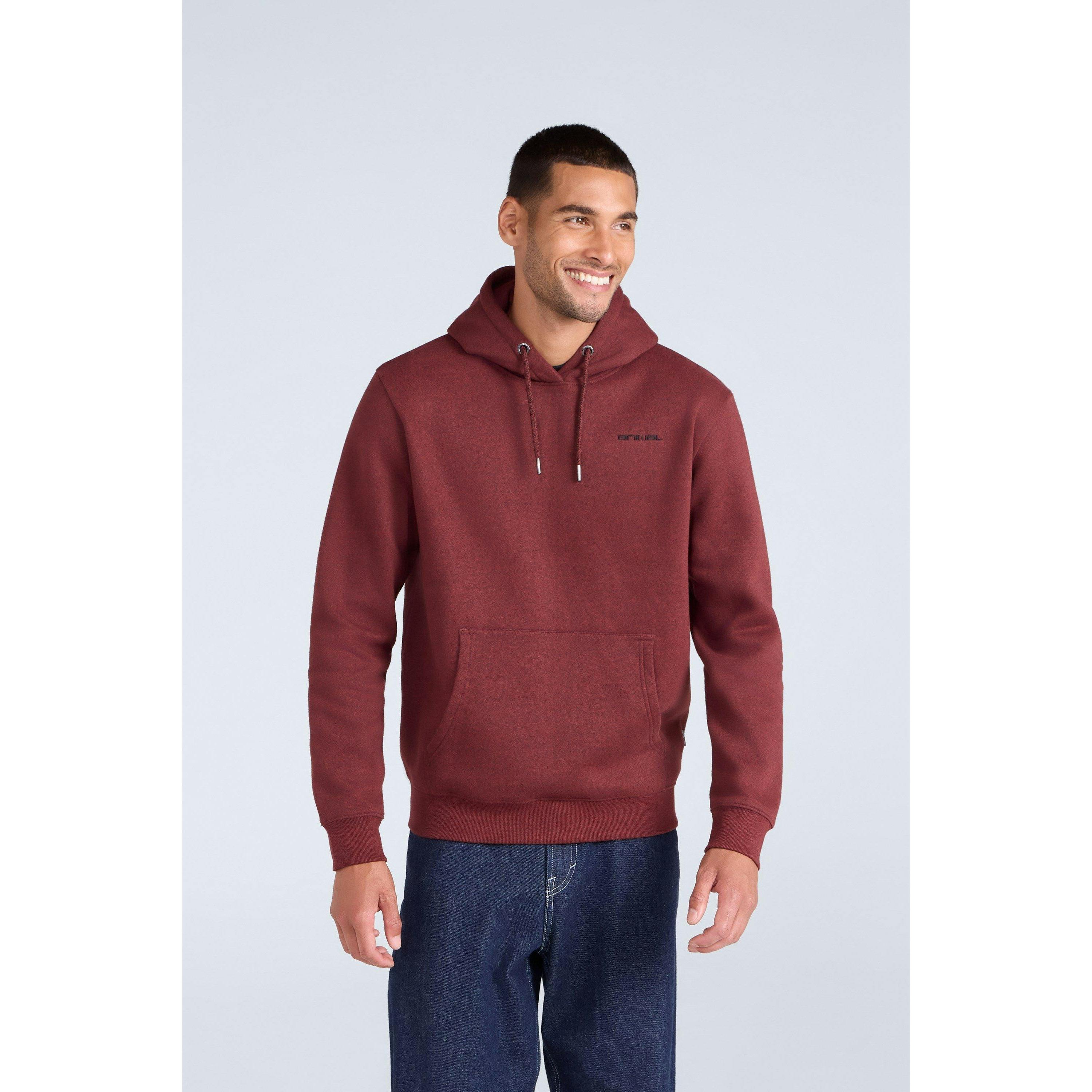 Animal Men's Red Nick Organic Heavyweight Hoodie - Xs - 70% Organic Cotton/30% Recycled Polyester