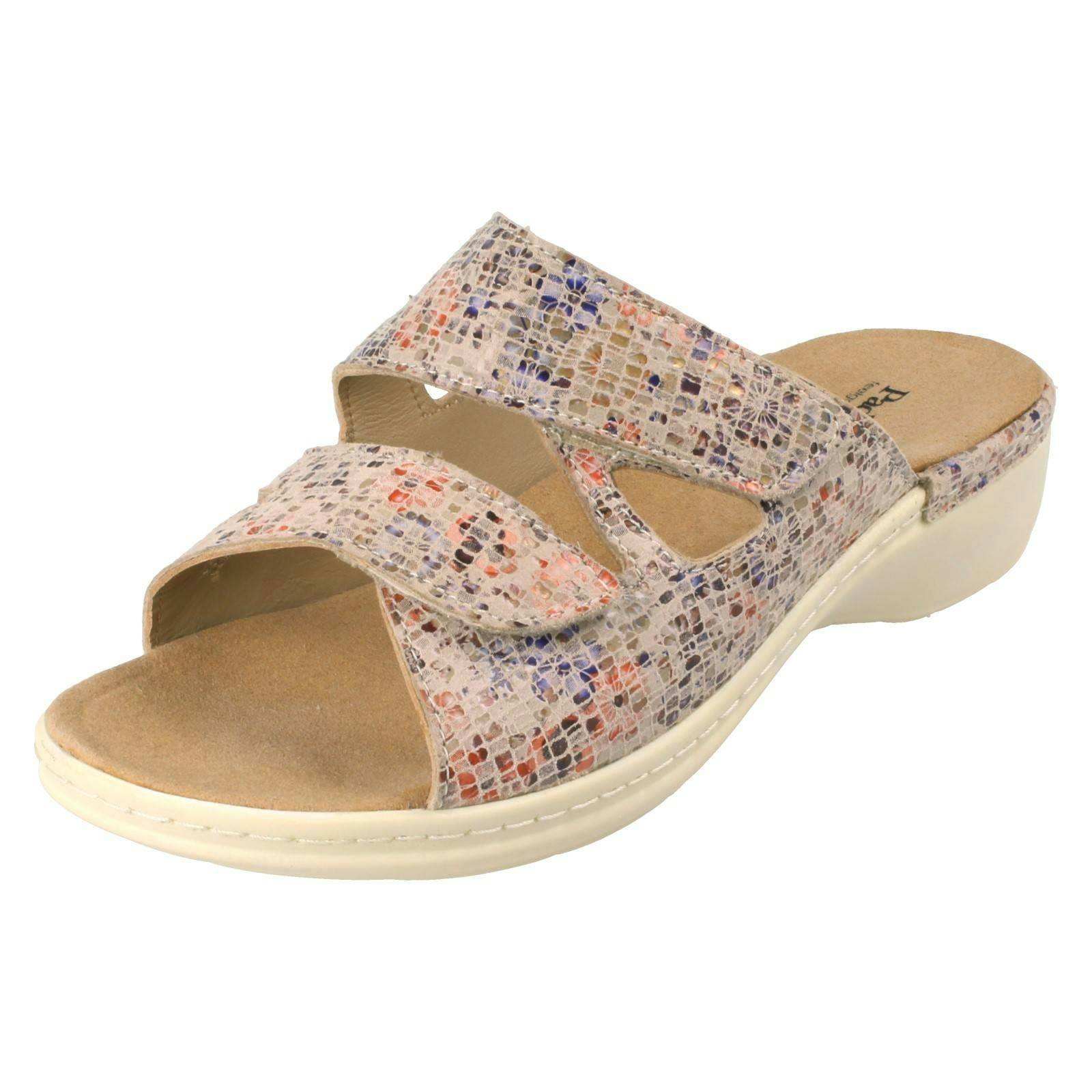 Padders Women's Strappy Mule Sandals Brielle - Floral Multi - Uk 4