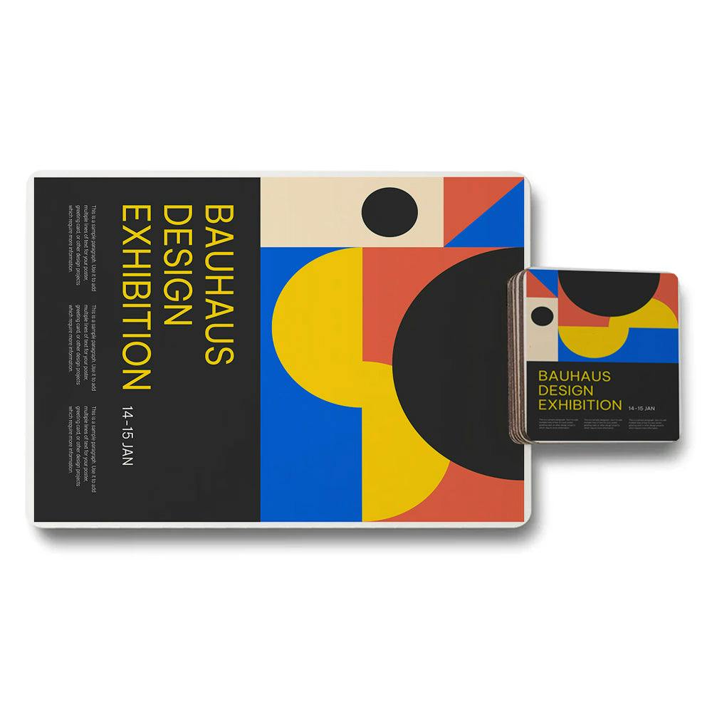 Benjamin Tate Design Set Of 12 Placemats And Coasters With Designer Artwork And Wood Backing