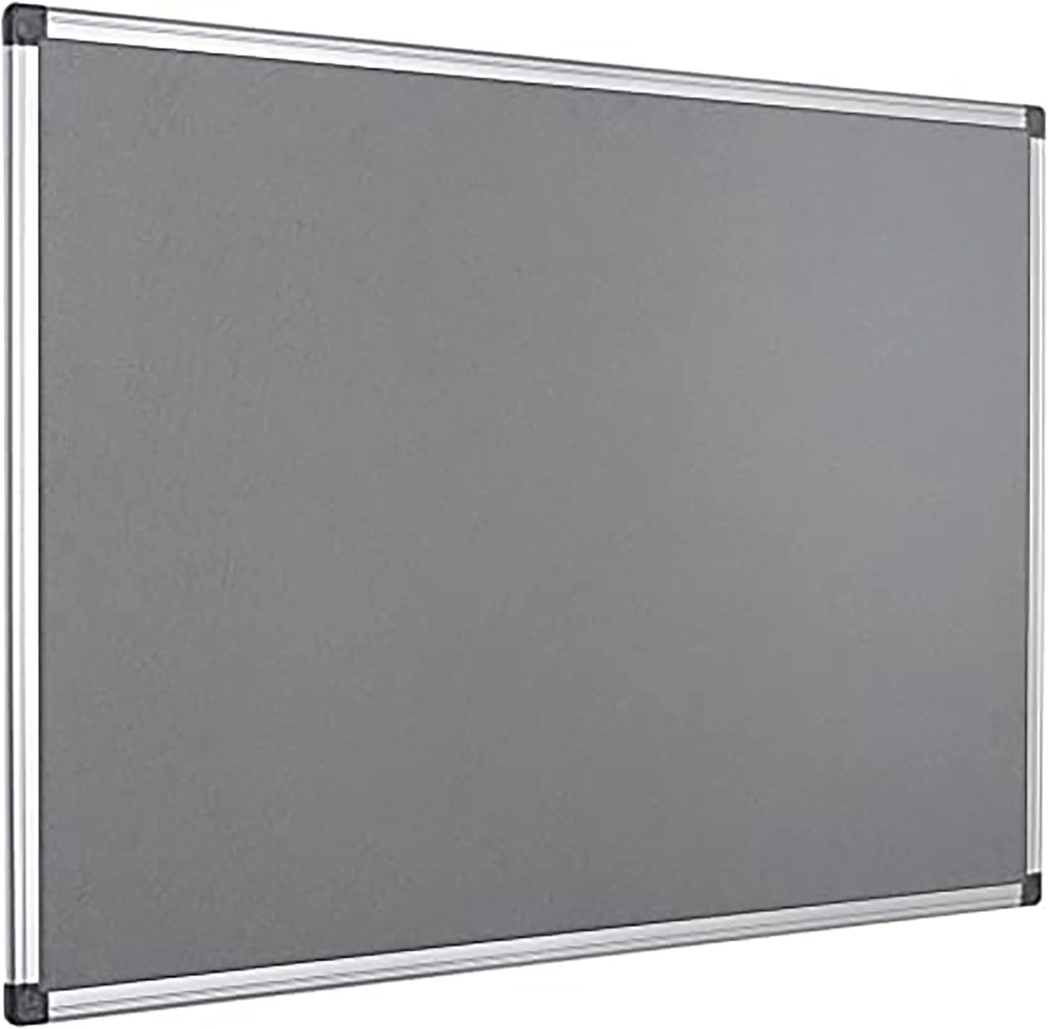 Kav Grey 900 X 600Mm Aluminium Frame Notice Pin Board - Felt Notice Board Bulletin Frame For Office, School, Bedroom, Memo, And Home