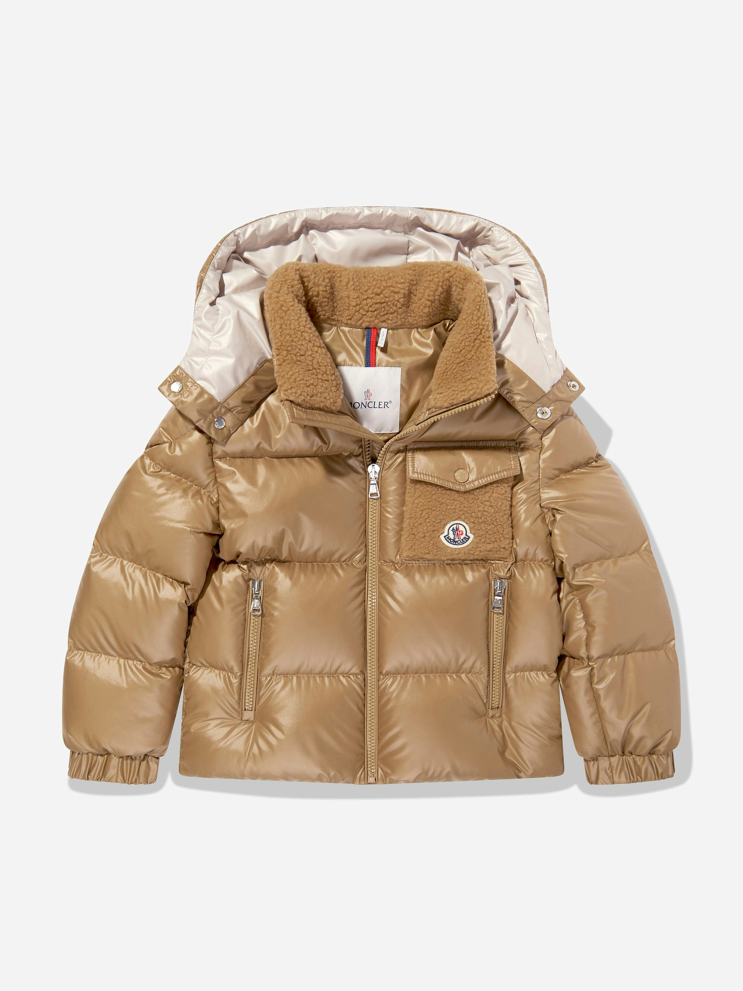 Moncler Enfant Beige Kids Yule Down Padded Jacket In - 8 Yrs