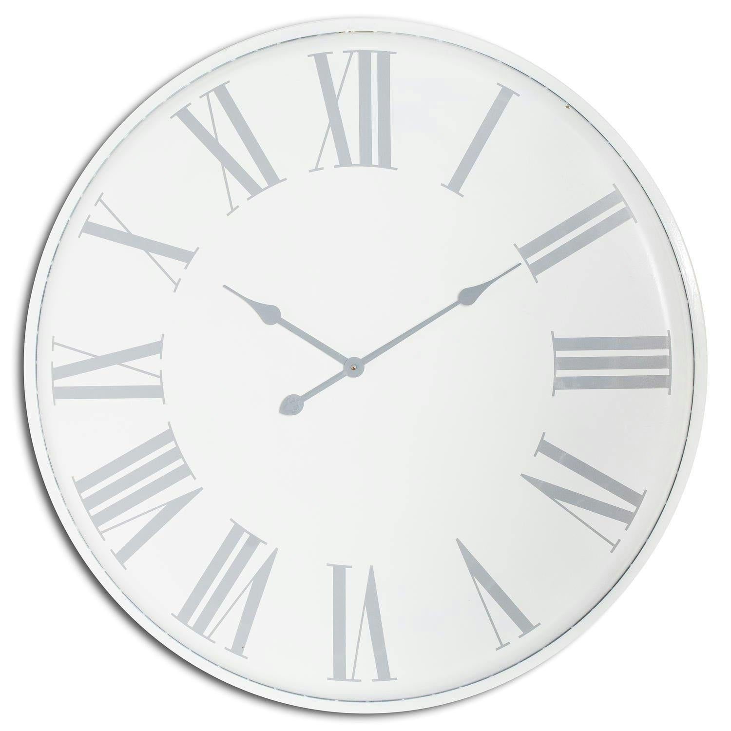 Hill Interiors White/Black Flemings Wall Clock - 5Cm X 80Cm - 100% Mixed