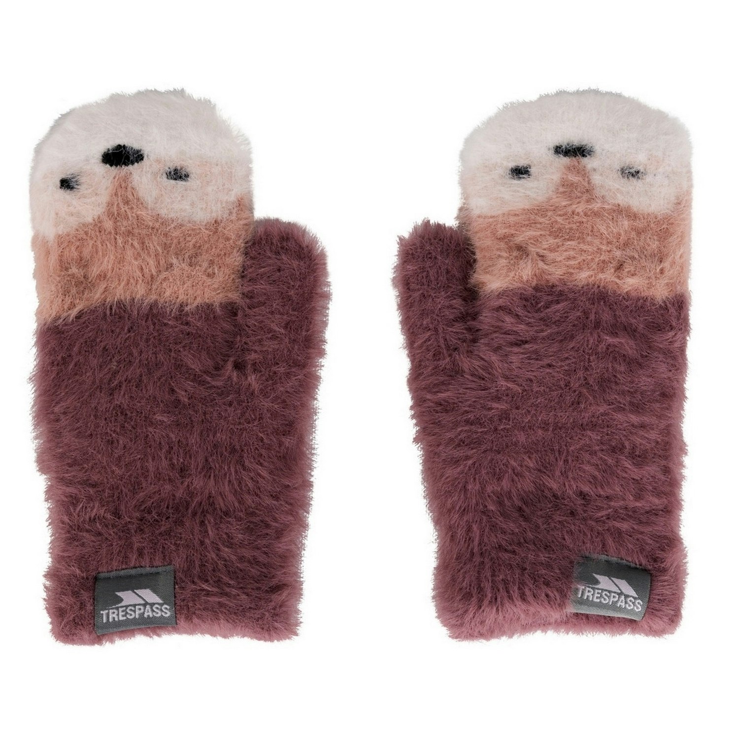 Trespass Childrens/Kids Hillside Knitted Mittens - Rose Tone - Rose Tone - Size 5-7 Years