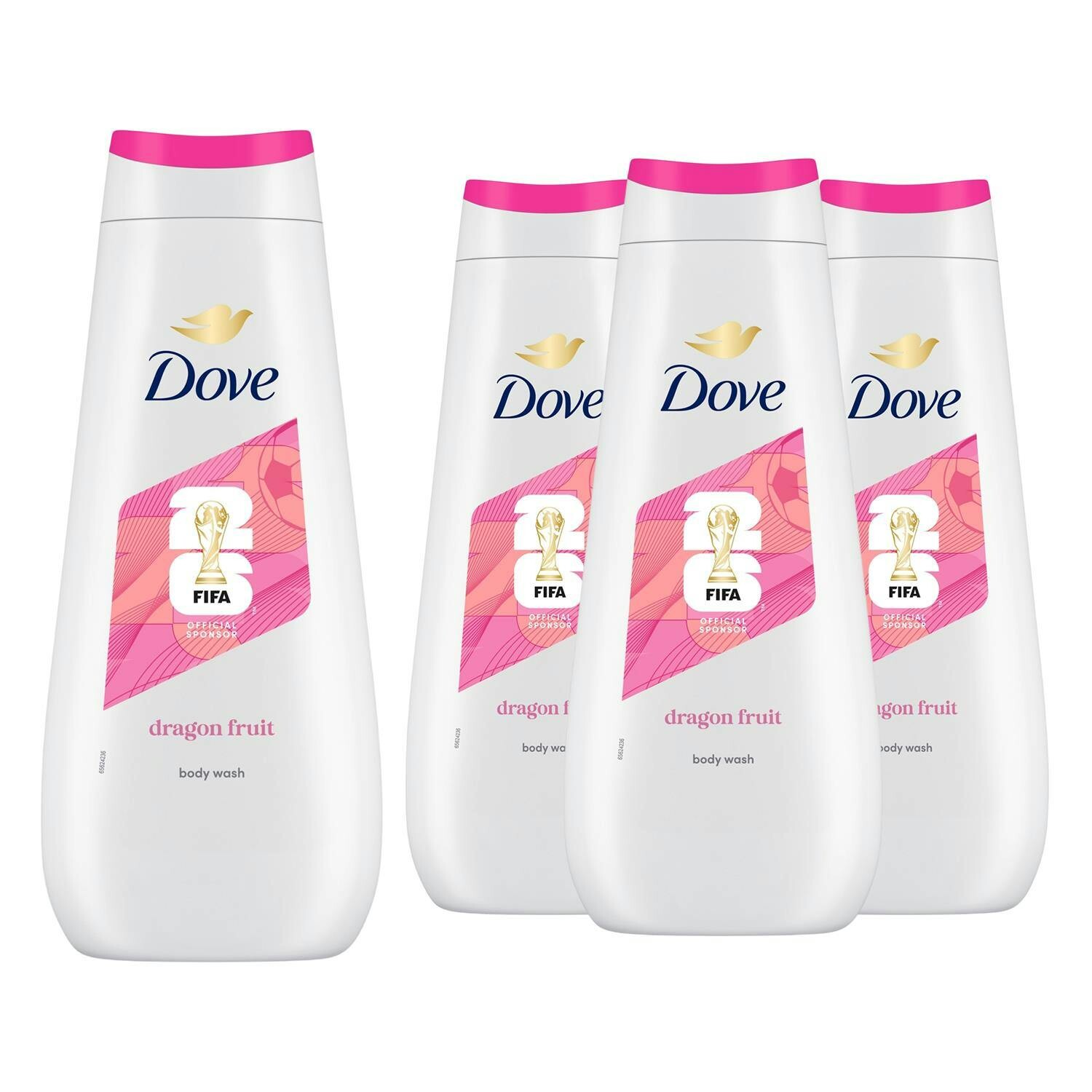 Dove Cream Advanced Care Replenishing Body Wash 24H Renewing Micromoisture, 4X400ml