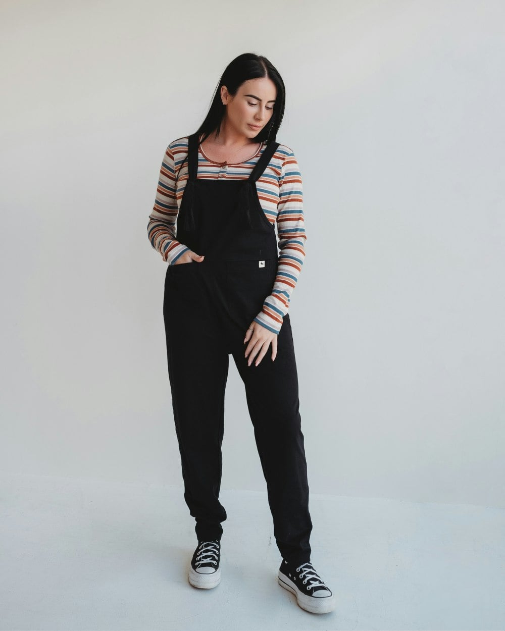 Turtledove London Black Lila Dungarees - Xl (Size 4)