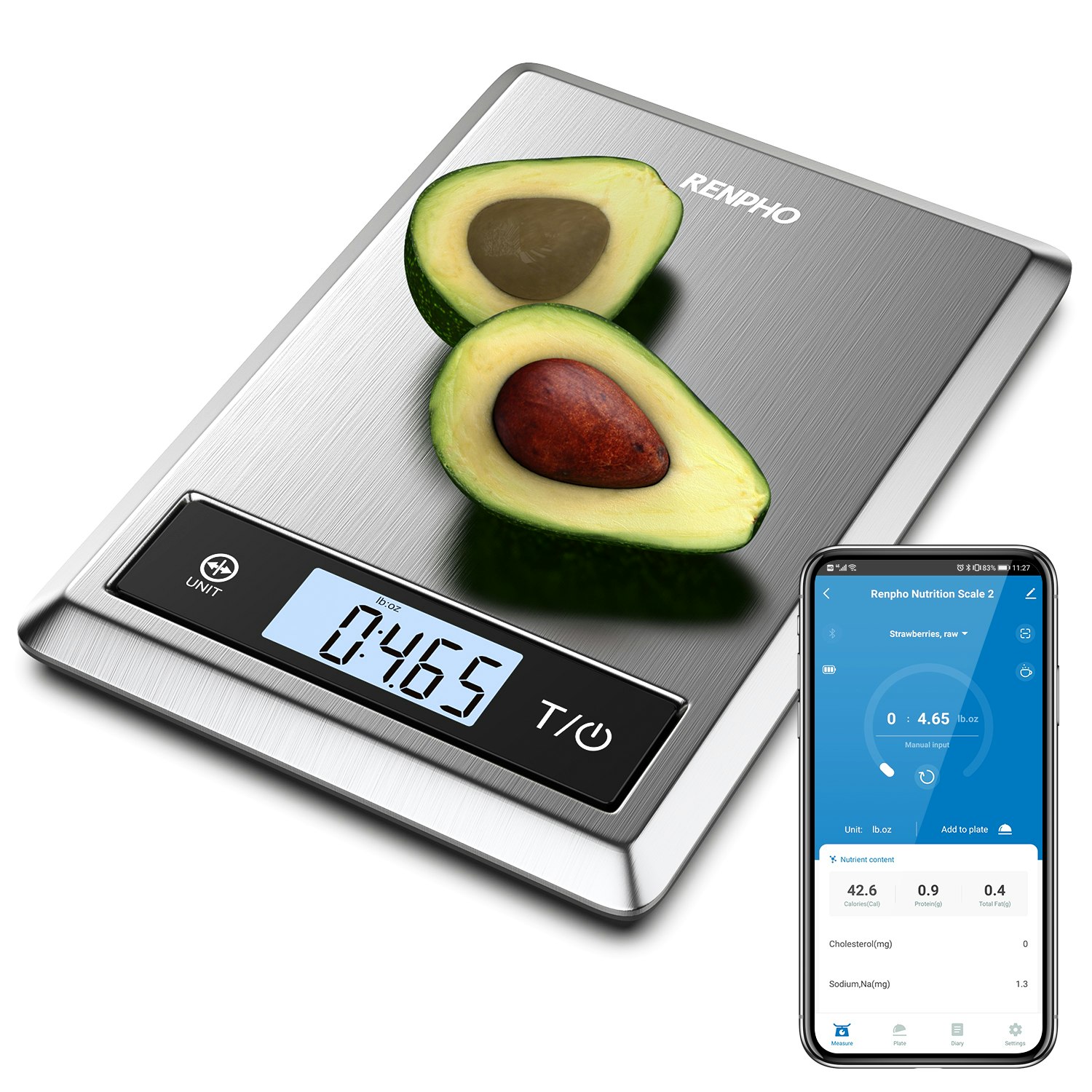 Renpho Calibra 1 Smart Nutritional Scale- Stainless Steel