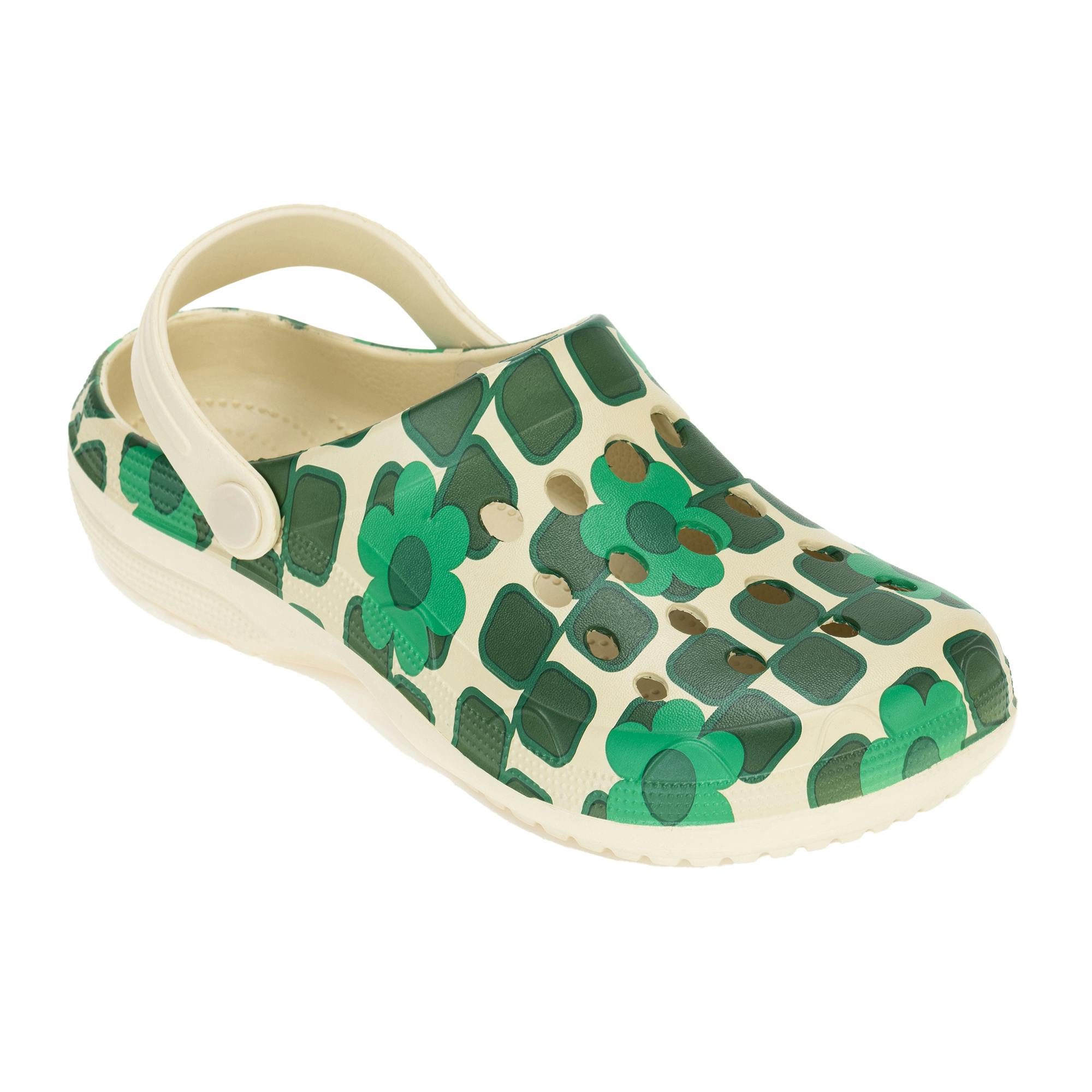 Regatta Women's Green Orla Kiely Giant Square Flower Clogs - 3 Uk - 100% Mixed