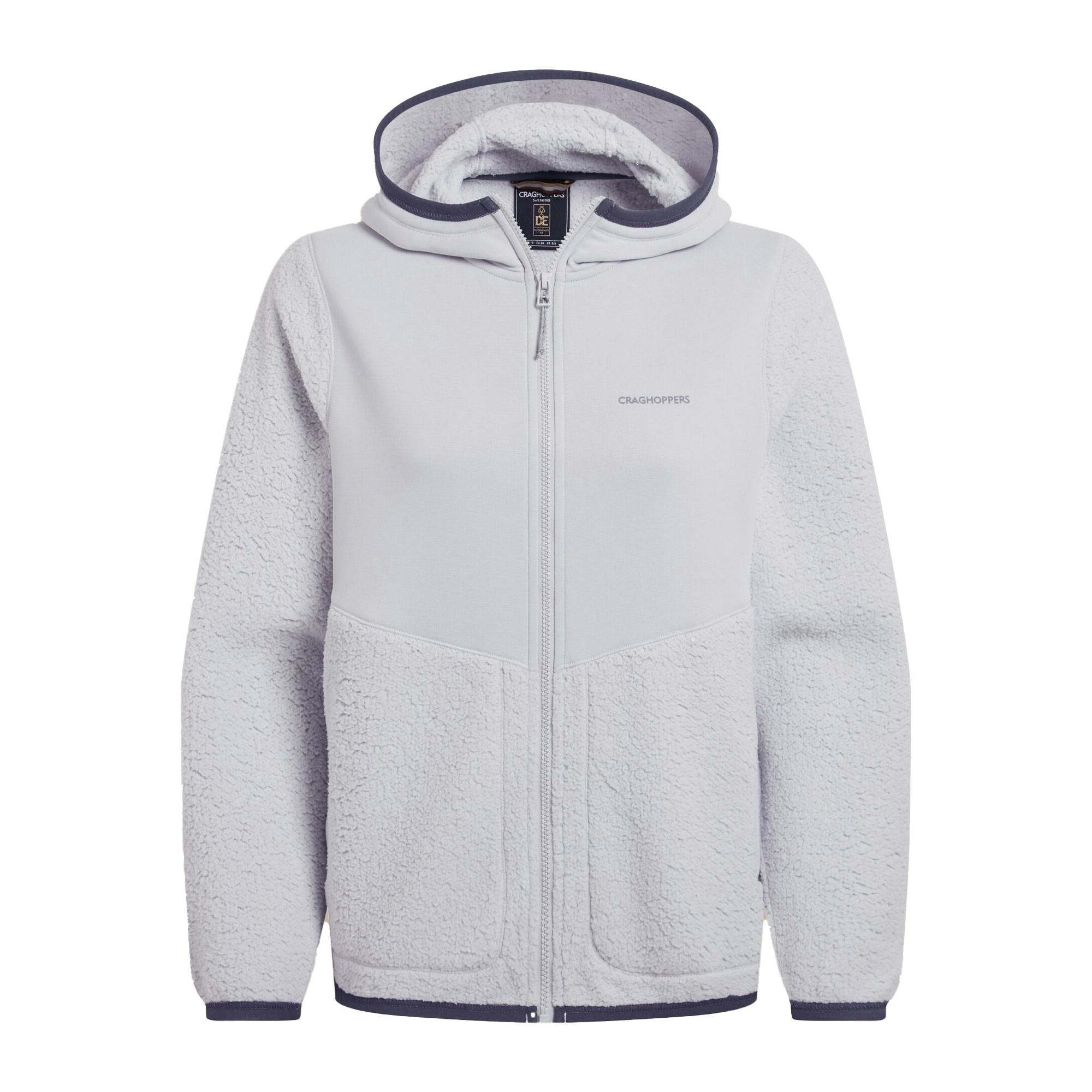 Craghoppers Women's Grey Telesto Fleece Hooded Jacket - Lunar - 16 Uk - Lunar - 100% Recycled Polyester