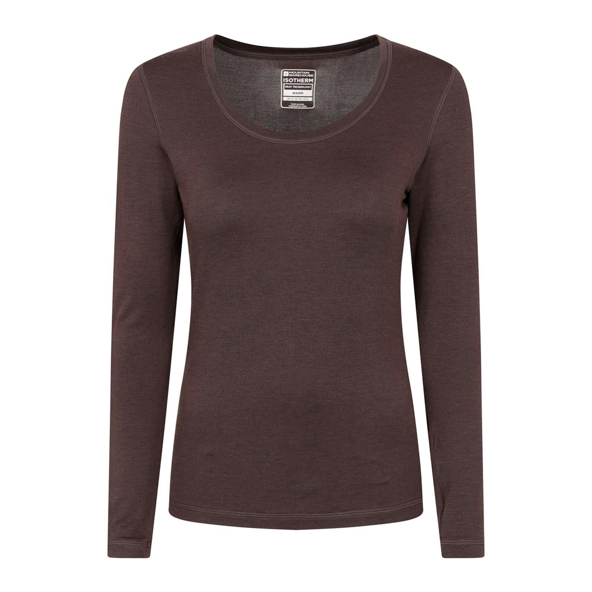 Mountain Warehouse Women's Brown Keep The Heat Thermal Top - 10 Uk - 41% Acrylic/32% Polyester/19% Viscose/8% Elastane