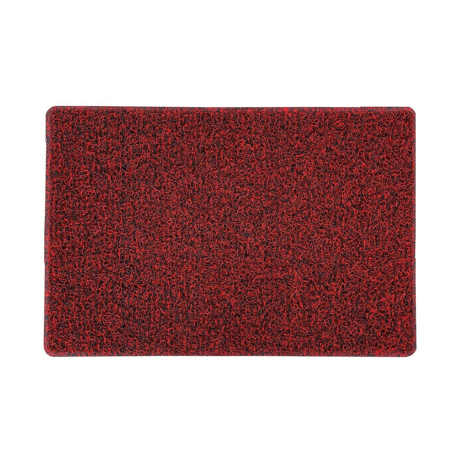 Rackhams Red/Black Indoor Spaghetti Door Mat - & - 75Cm X 44Cm