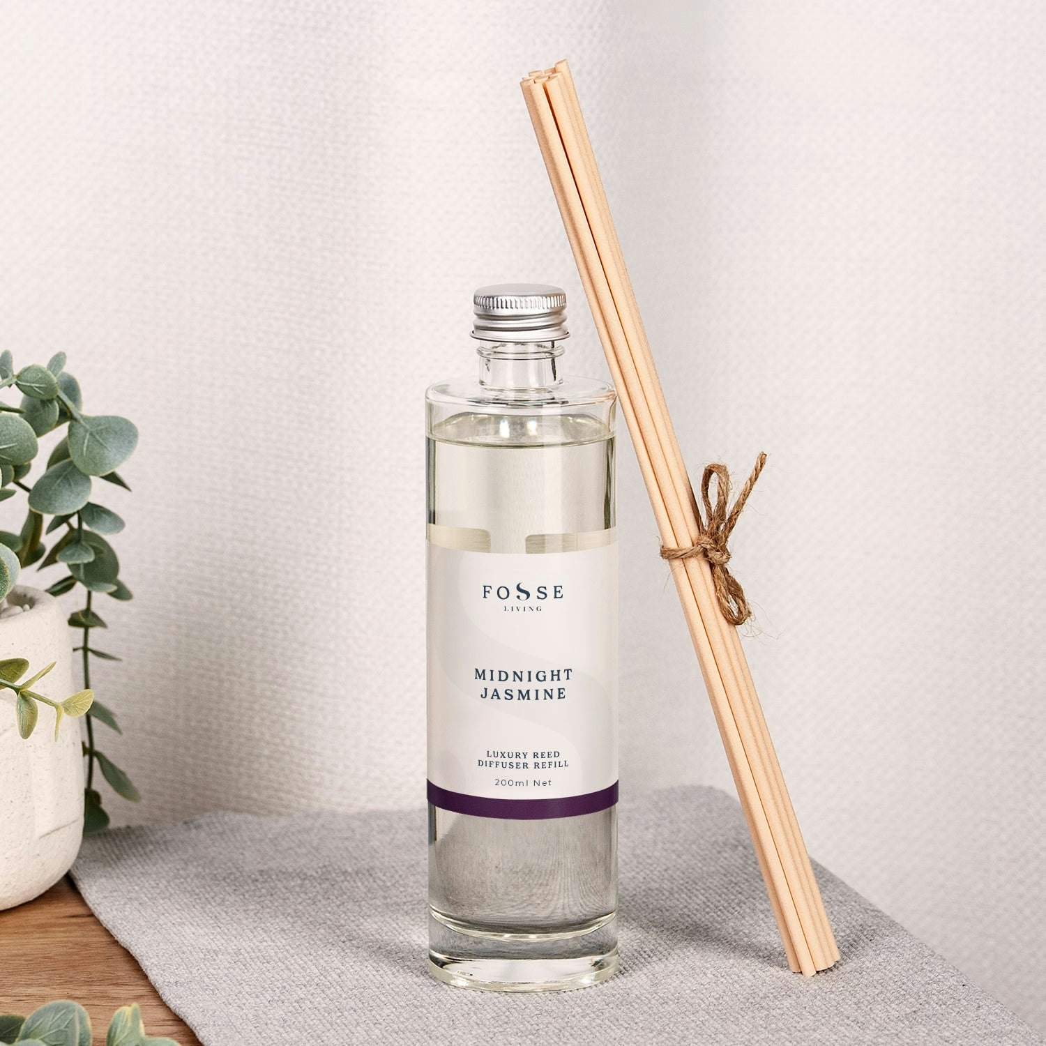 Rackhams Midnight Jasmine Reed Diffuser Refill 200Ml - 200Ml Refill + 10 Reeds