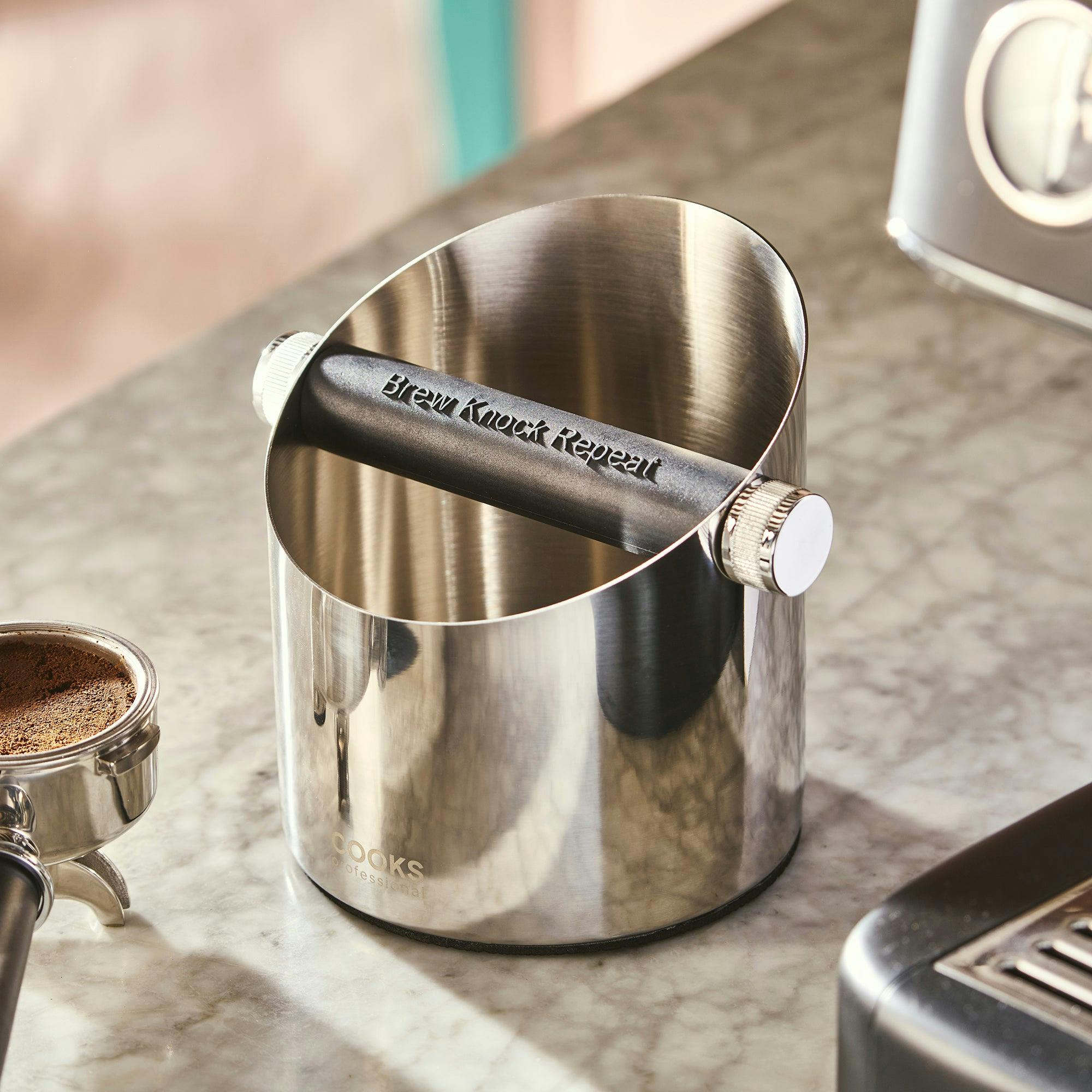 Cooks Professional (Silver) Steel Espresso Knock Box - Image 3