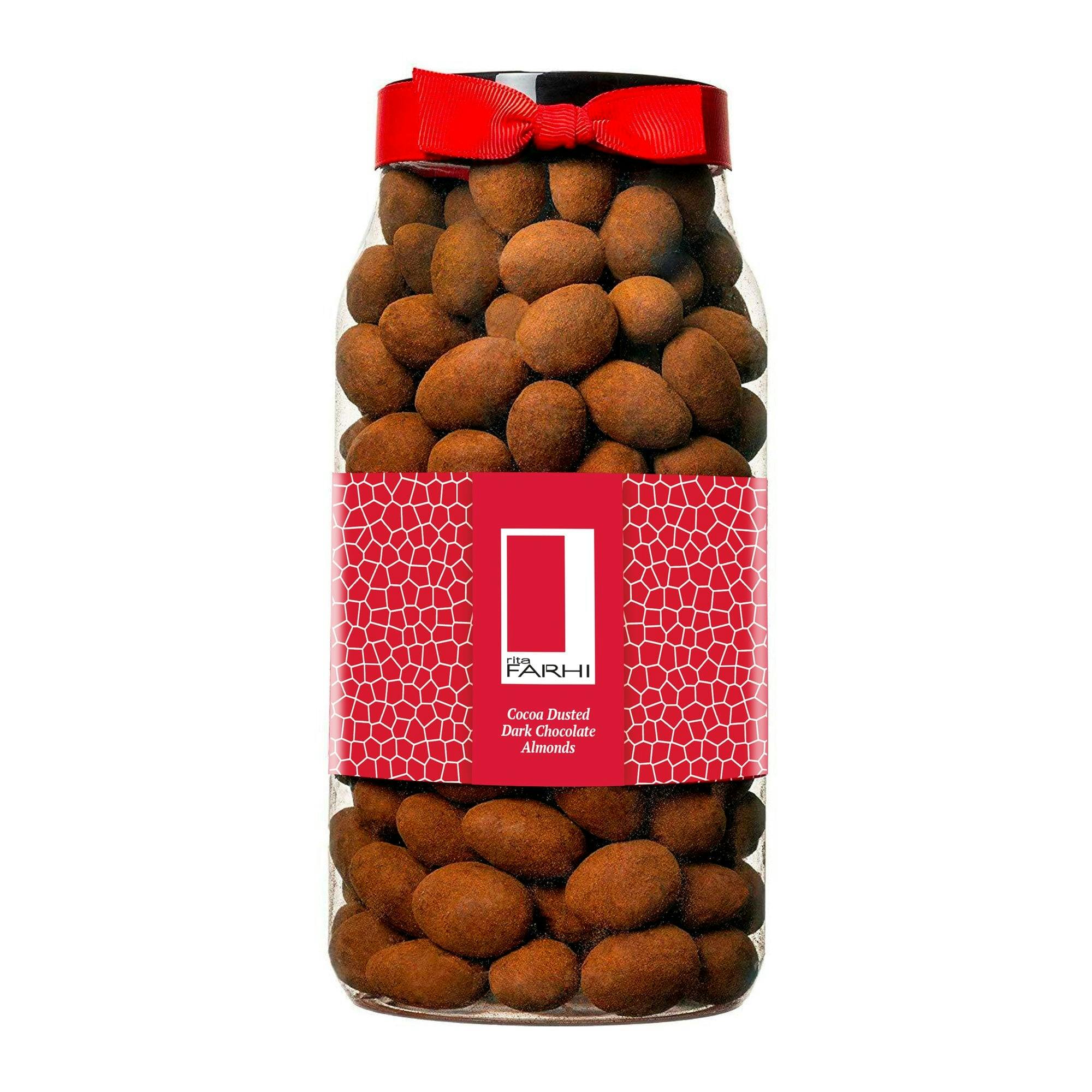 Rita Farhi Dark Cocoa Dusted Chocolate Almonds, Palm Oil Free, 740G