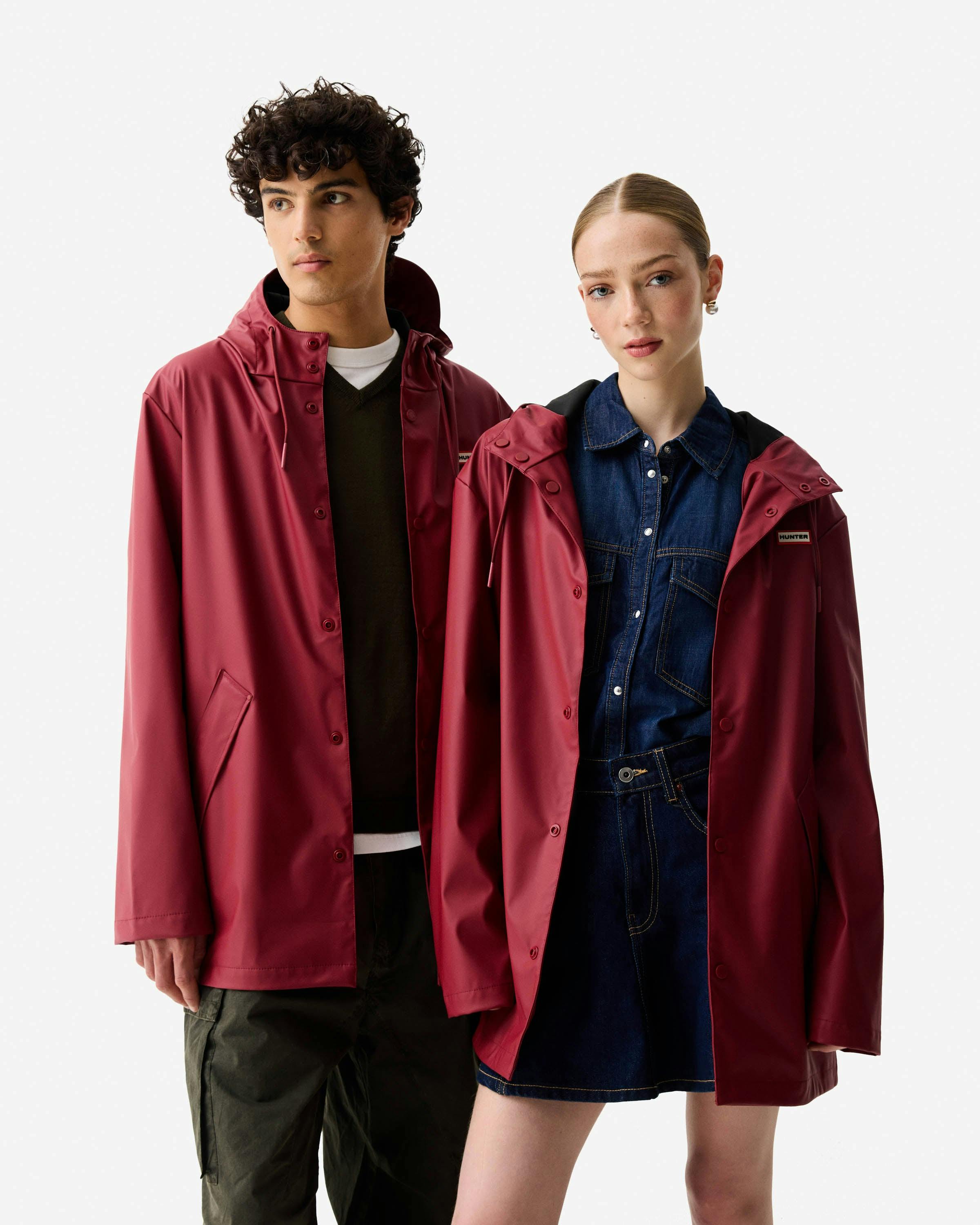 Hunter Women's Red/Purple Jo Unisex Parka - Merlot - Size 12 - Image 3