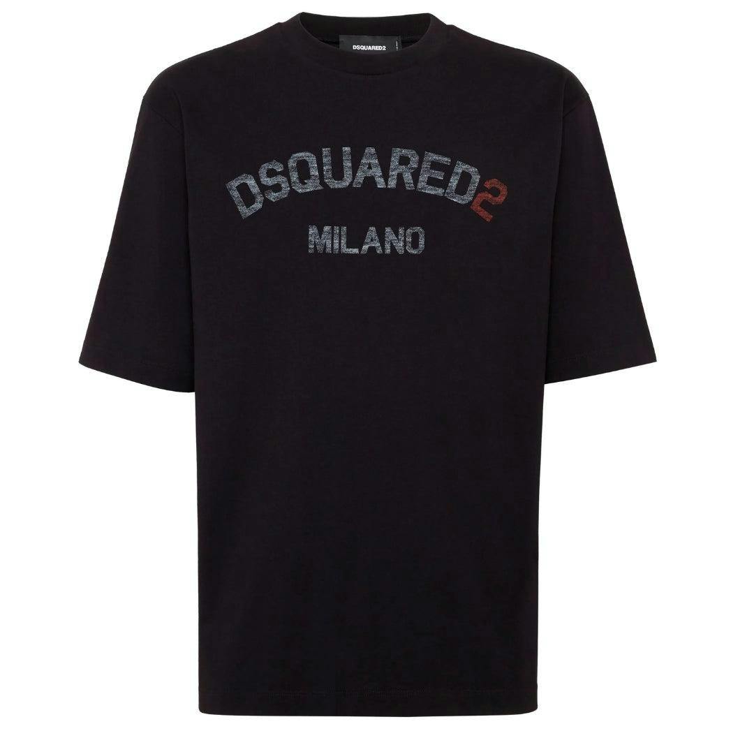 Dsquared2 Men's Black Milano Logo T-Shirt - S - 100% Cotton