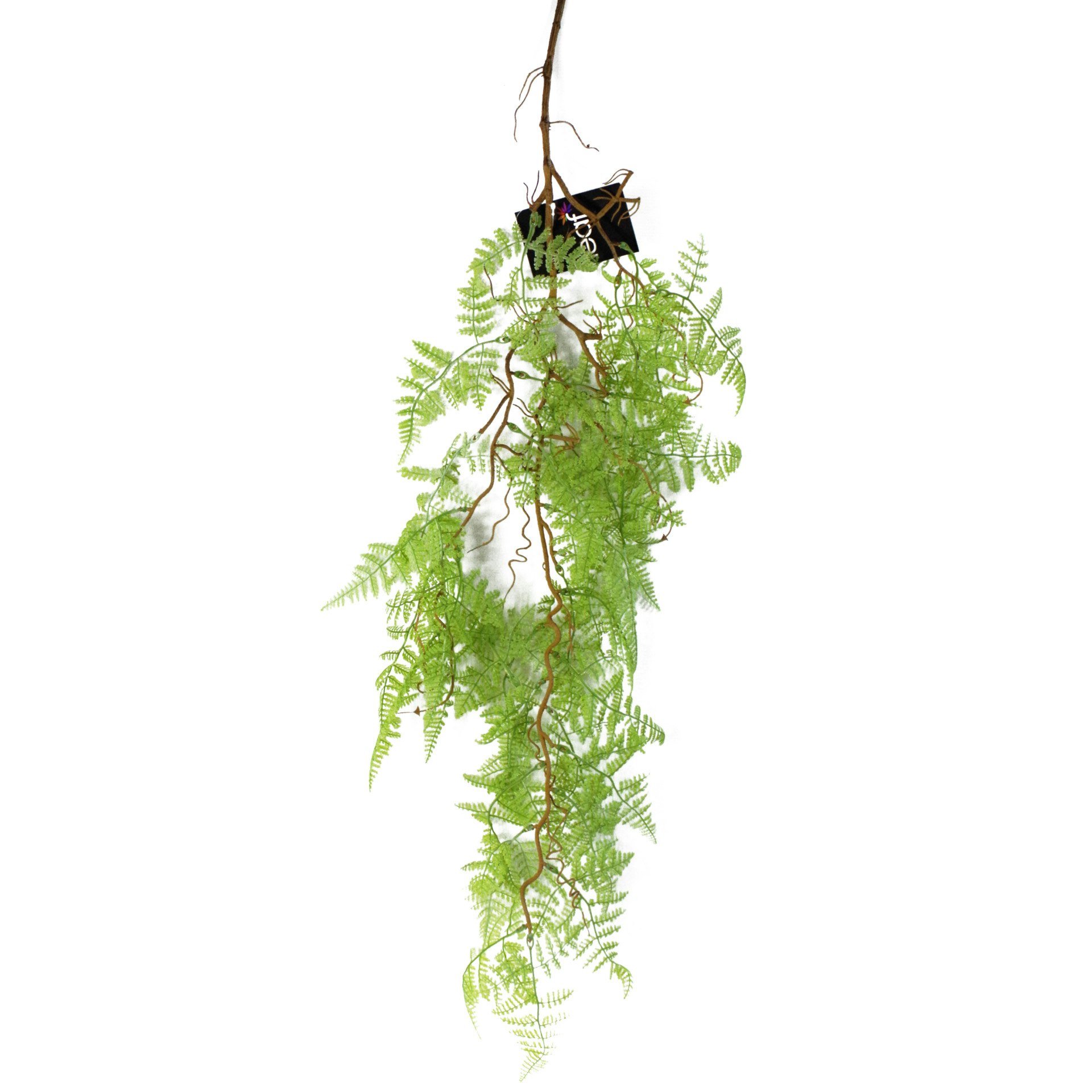 Leaf Light/Green Artificial Hanging Maidenhair Fern Plant - 100Cm