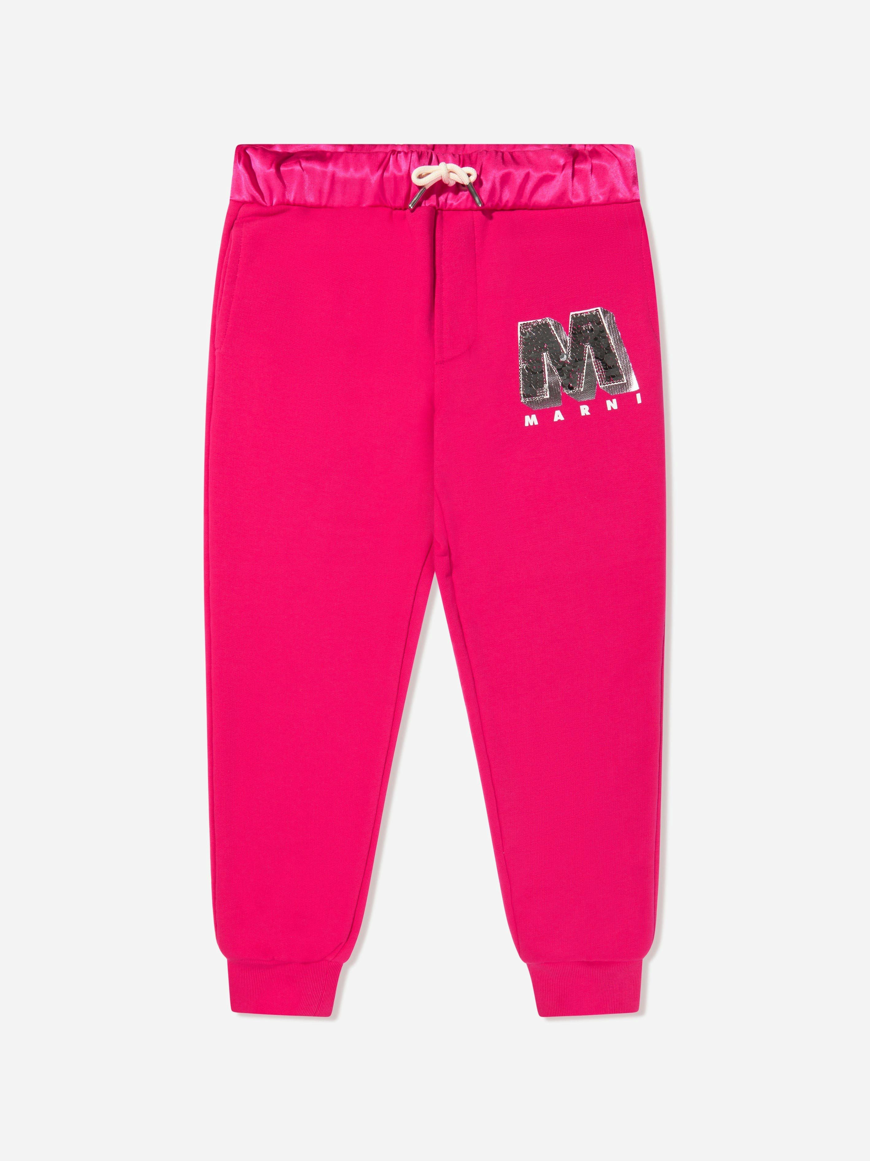 Marni Kids Girls Pink Marni Logo Joggers - 12 Yrs