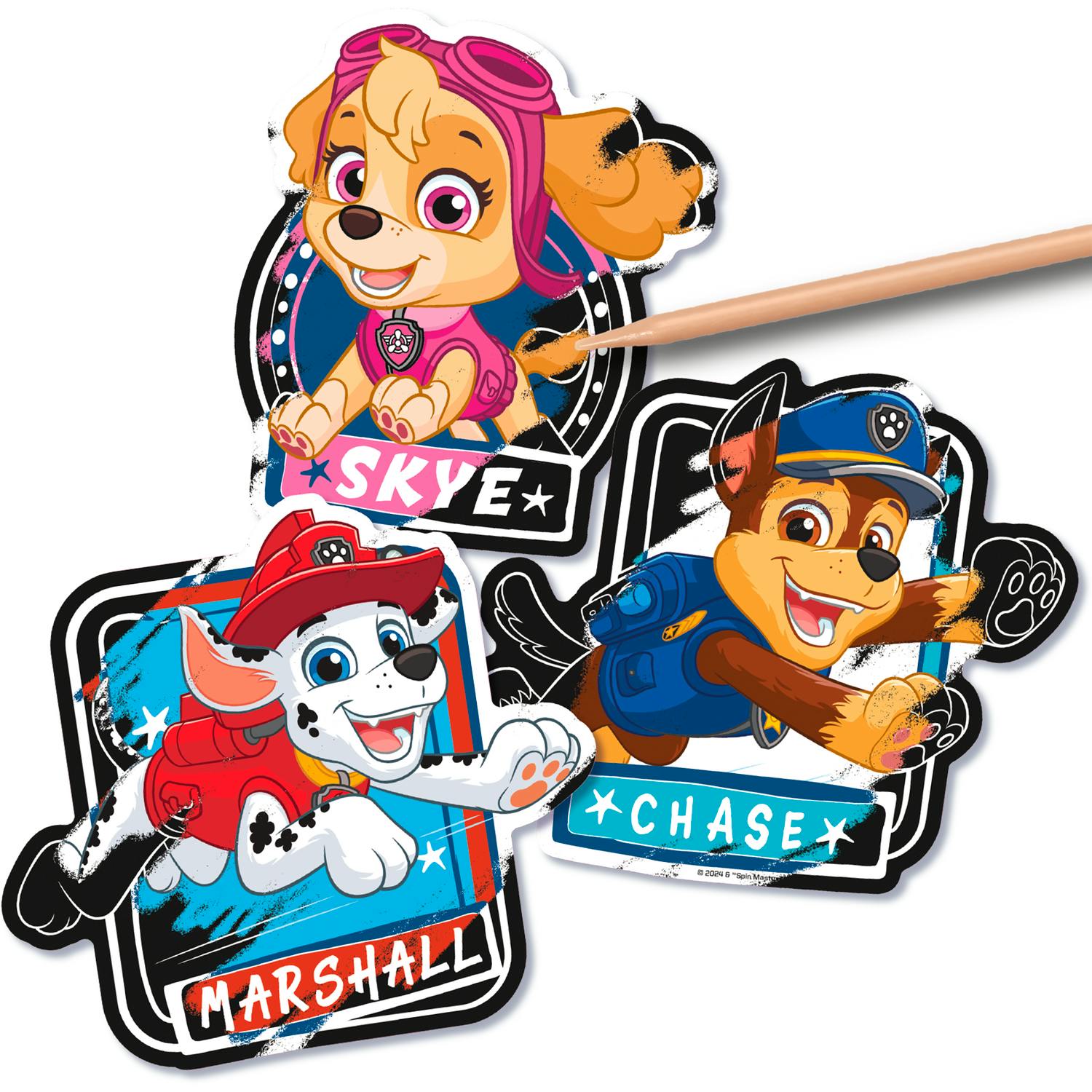 Totum Blue Paw Patrol Sratch Art Stickers - 49