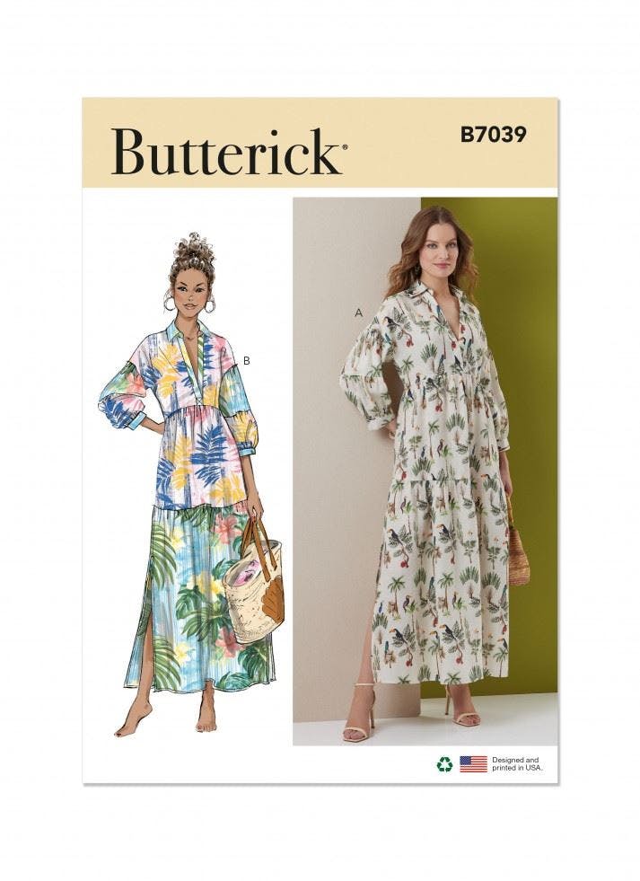 Butterick Women's Sewing Pattern 7039, Dresses For D5 (4-6-8-10-12) - Intermediate - D5 (4-6-8-10-12)