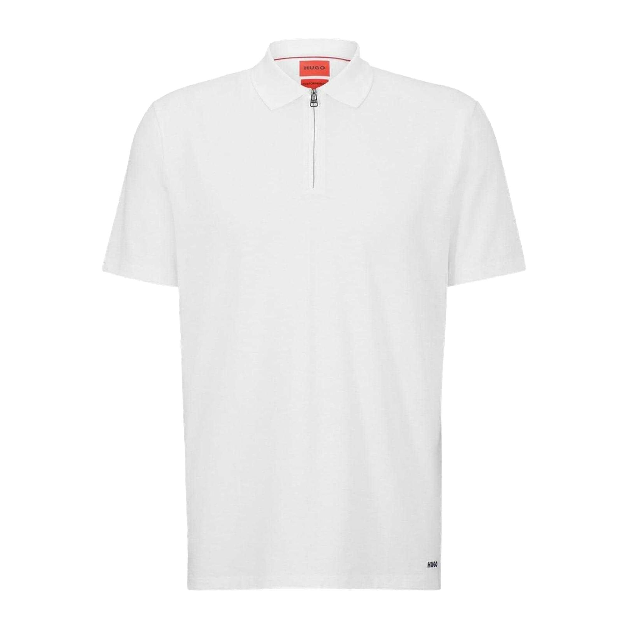 Hugo Boss Men's White Fabric Polo Shirt - Xl - 100% Mixed