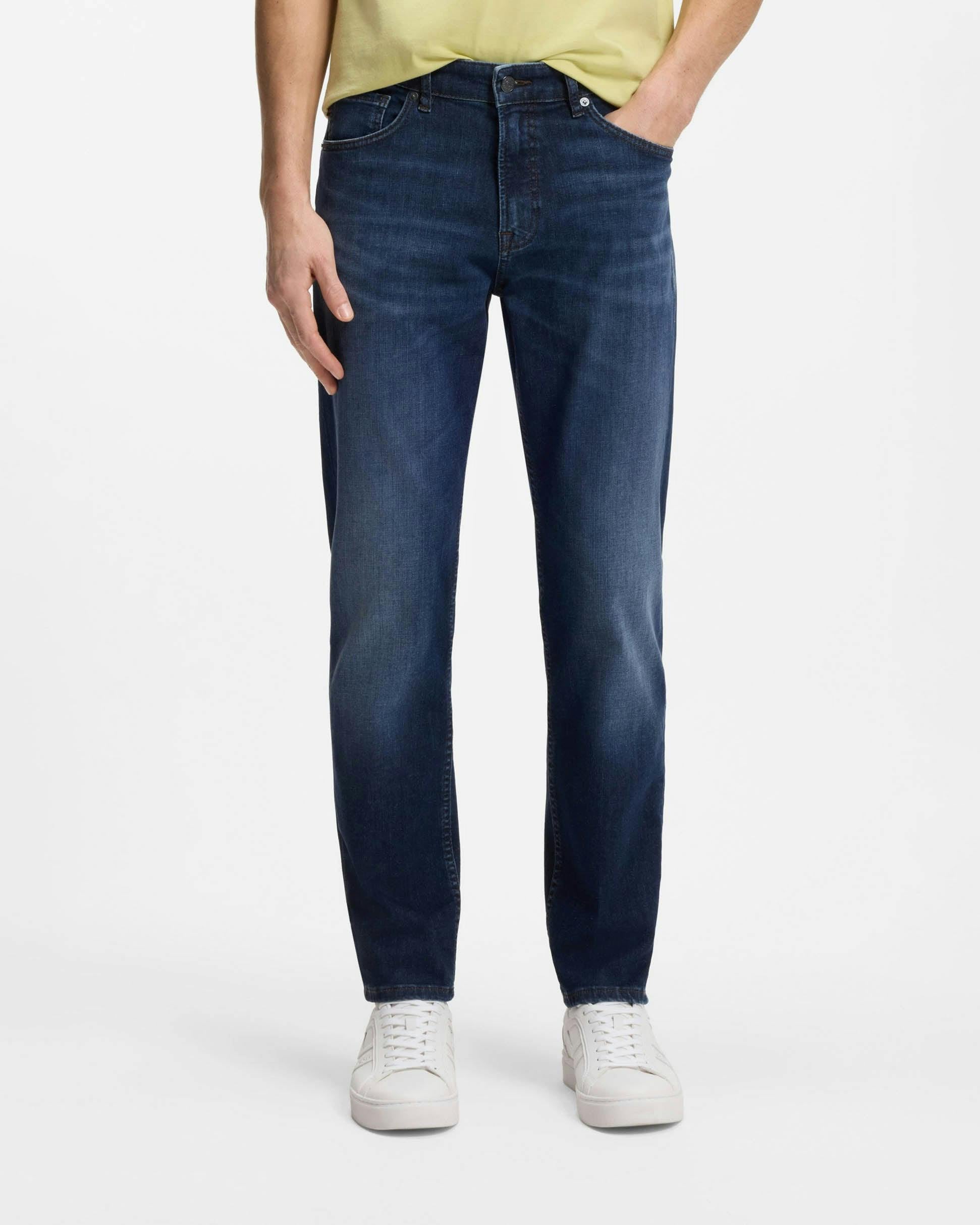 Boss Orange/Blue Maine Regular-Fit Jeans In Soft-Motion Denim - Medium 420 - Medium 420 - W34 L34