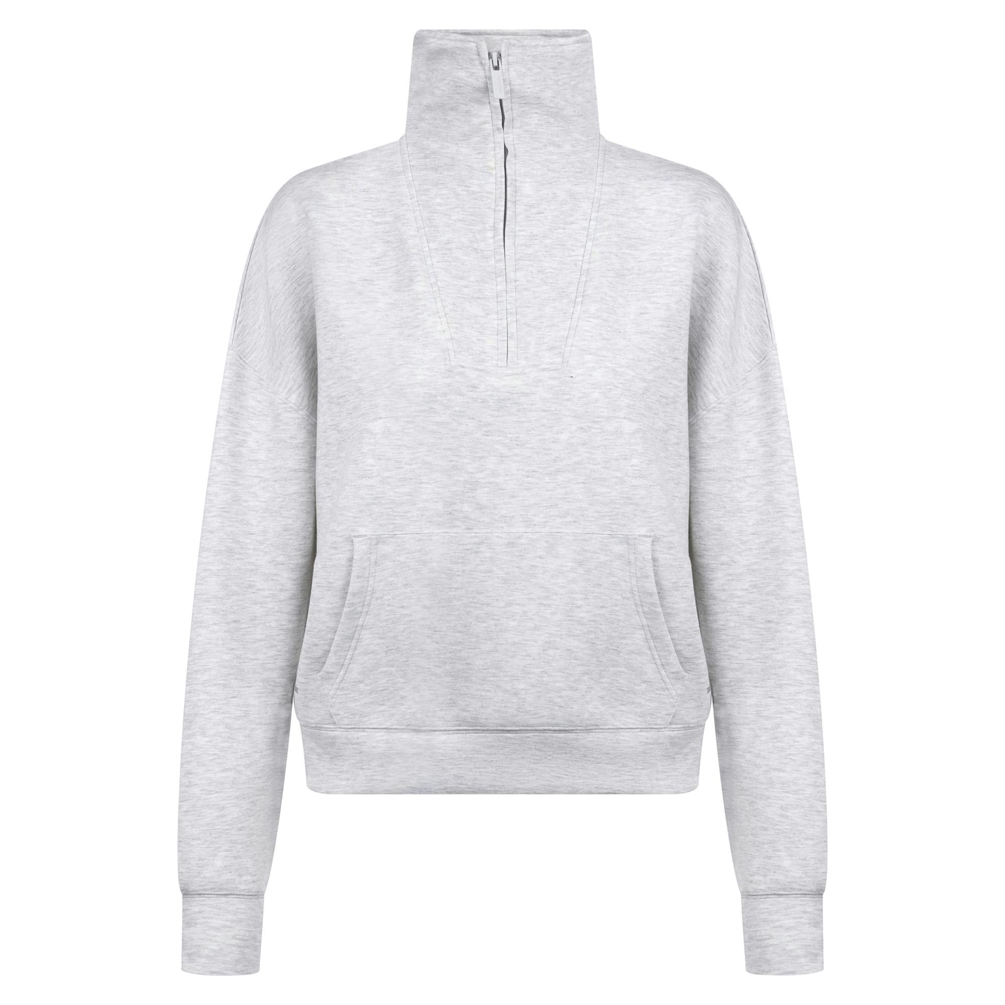 Trespass Women's Grey Jean Half Zip Sweatshirt - Marl - S - Marl - 48% Modal/48% Polyester/4% Elastane