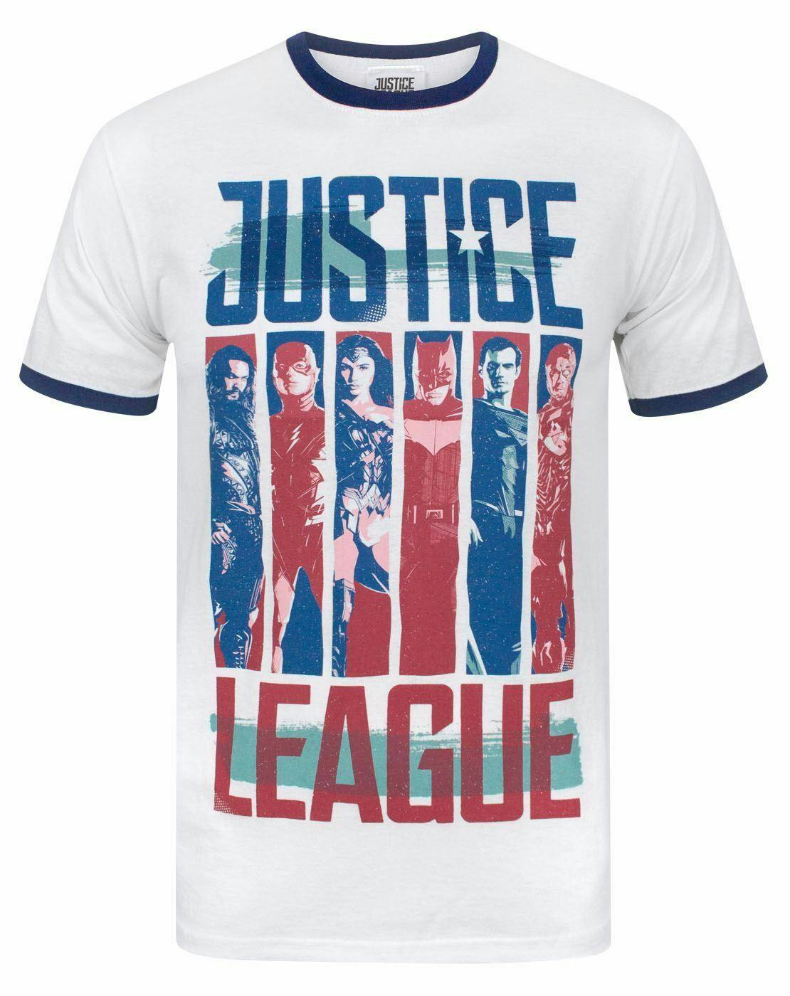 Vanilla Underground Men's White Dc Comics Justice League Short Sleeved T-Shirt - Large