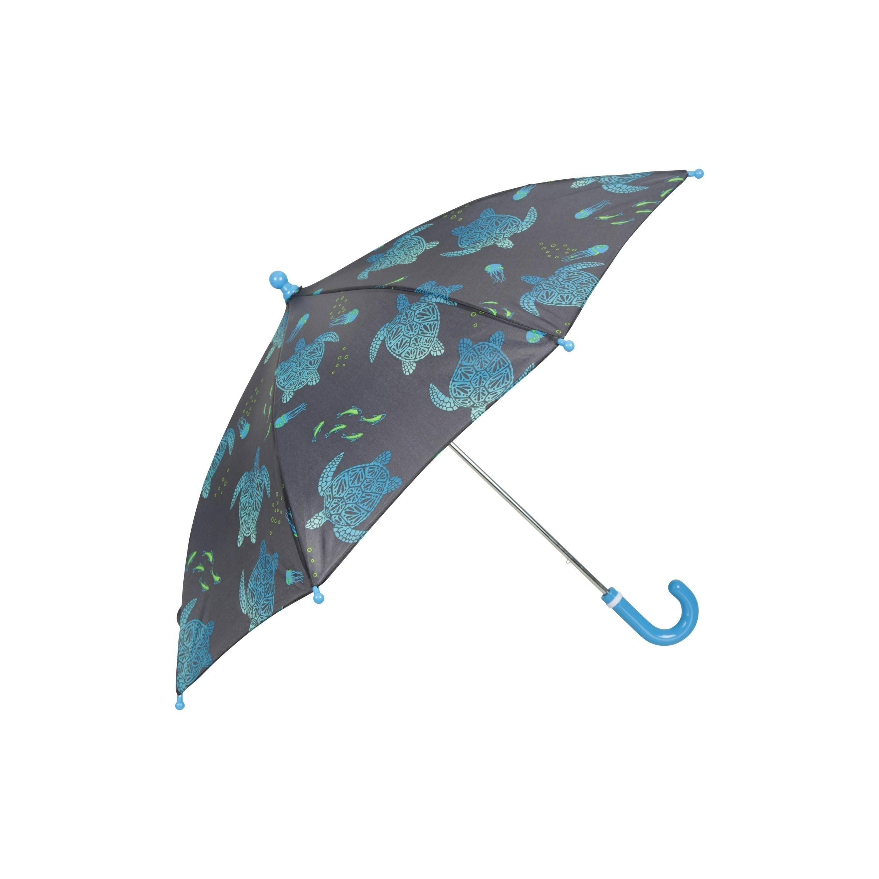 Mountain Warehouse Dark/Blue Kids Printed Stick Umbrella - One Size - 100% Mixed