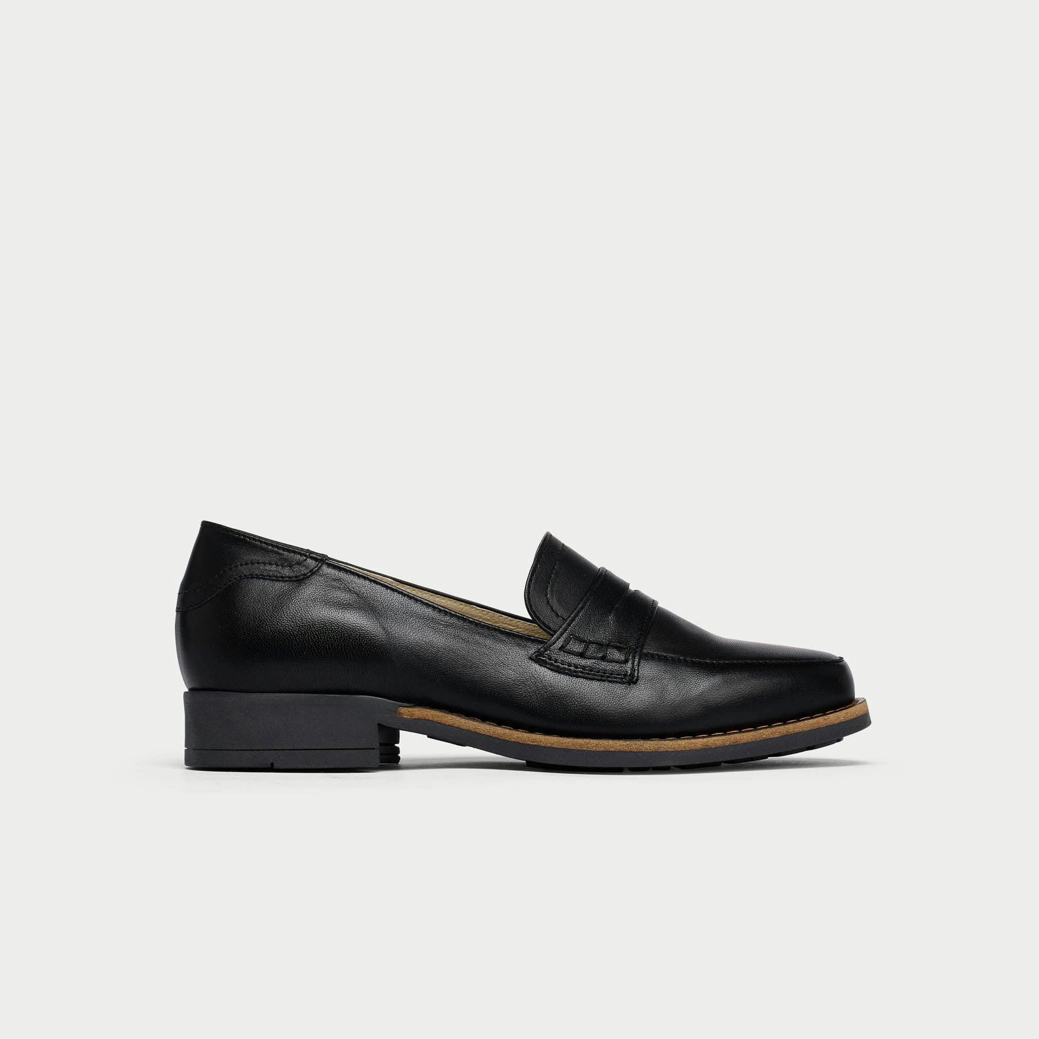 Calla Black Nadia Loafer Shoes For Bunion & Wide Feet - Leather - Uk 4 / Eu 37